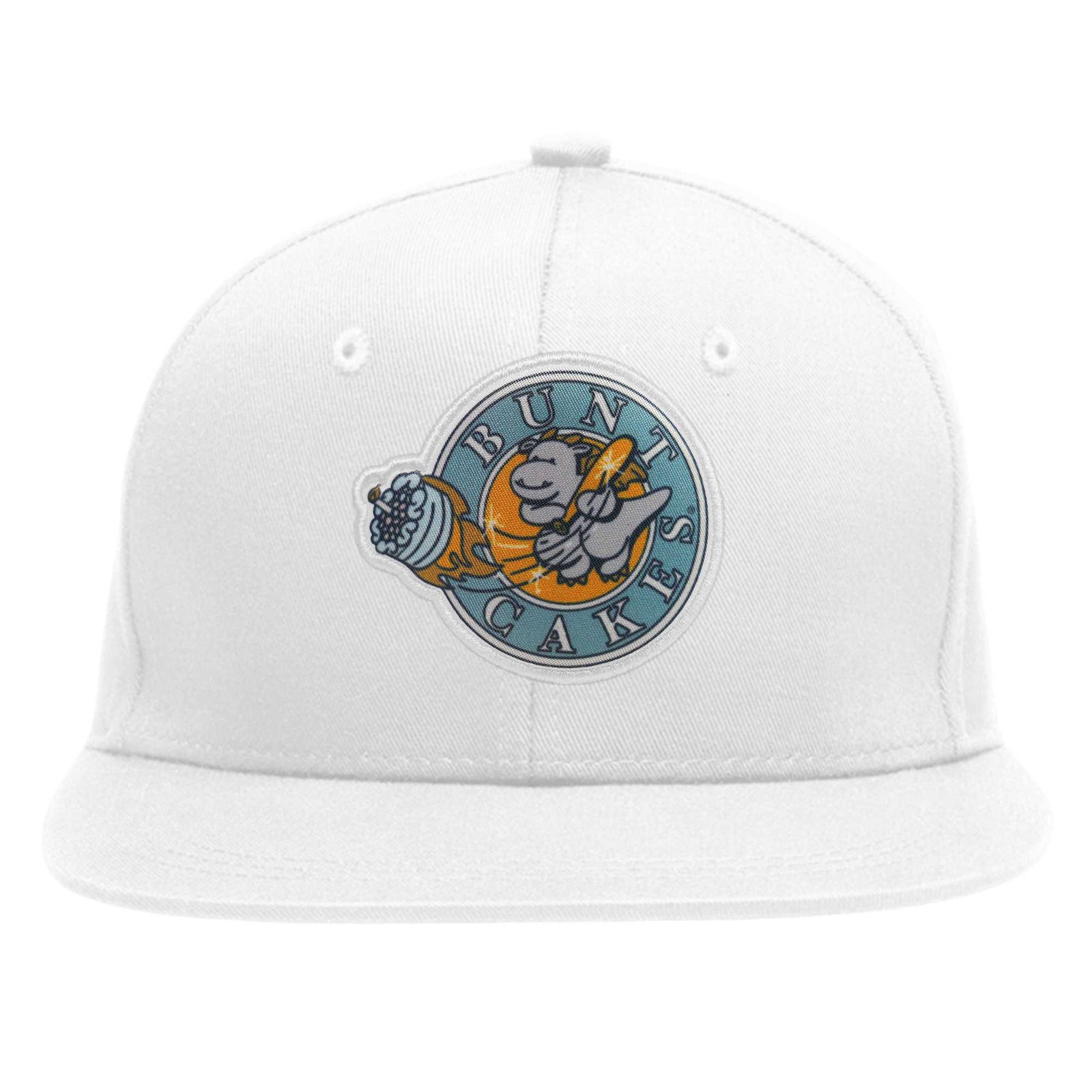 Custom White 3D Puff Embroidery Flat Embroidery Flat Eaves Sport Baseball Cap Design for Men/Women/Youth-White1