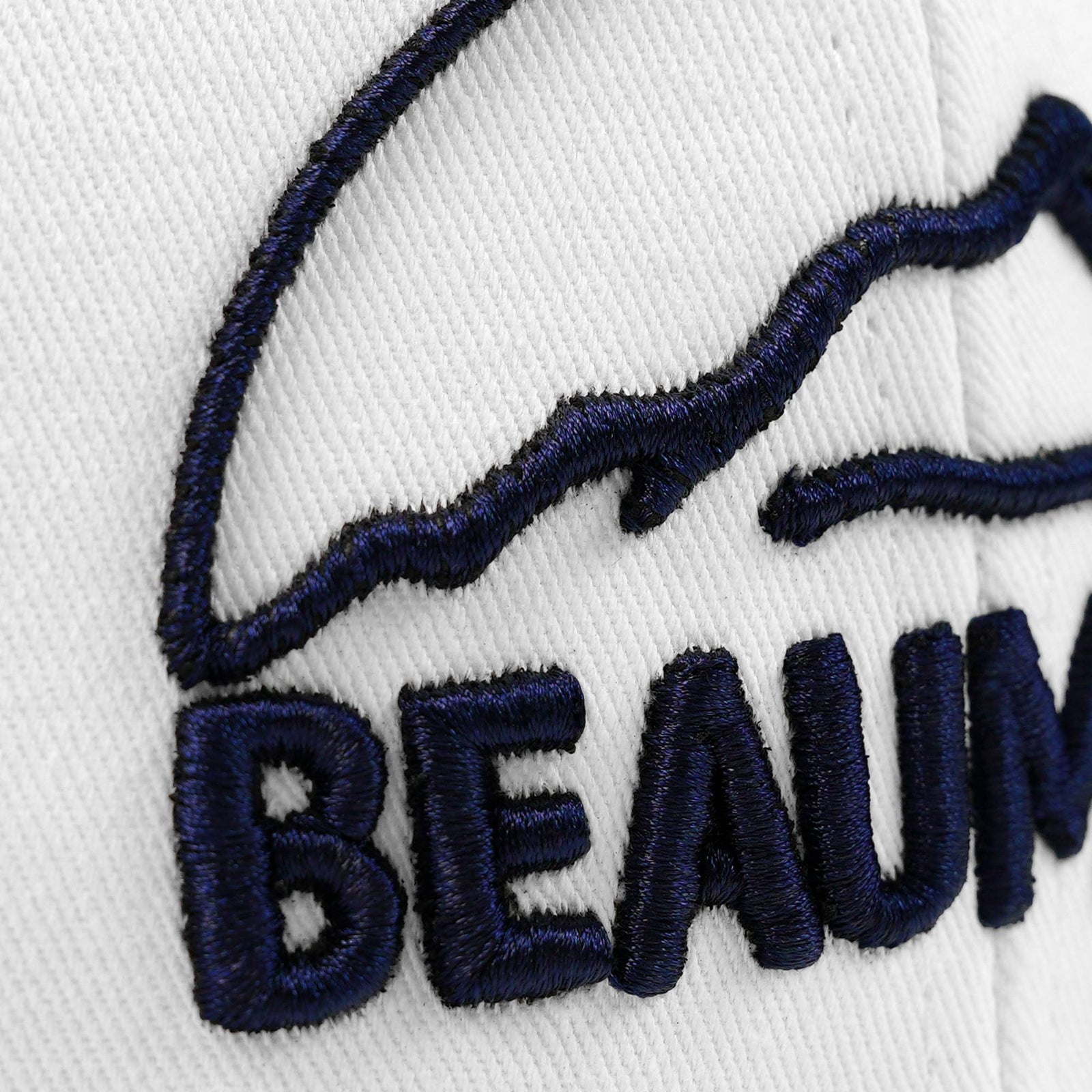 Custom White 3D Puff Embroidery Flat Embroidery Flat Eaves Sport Baseball Cap Design for Men/Women/Youth-White2