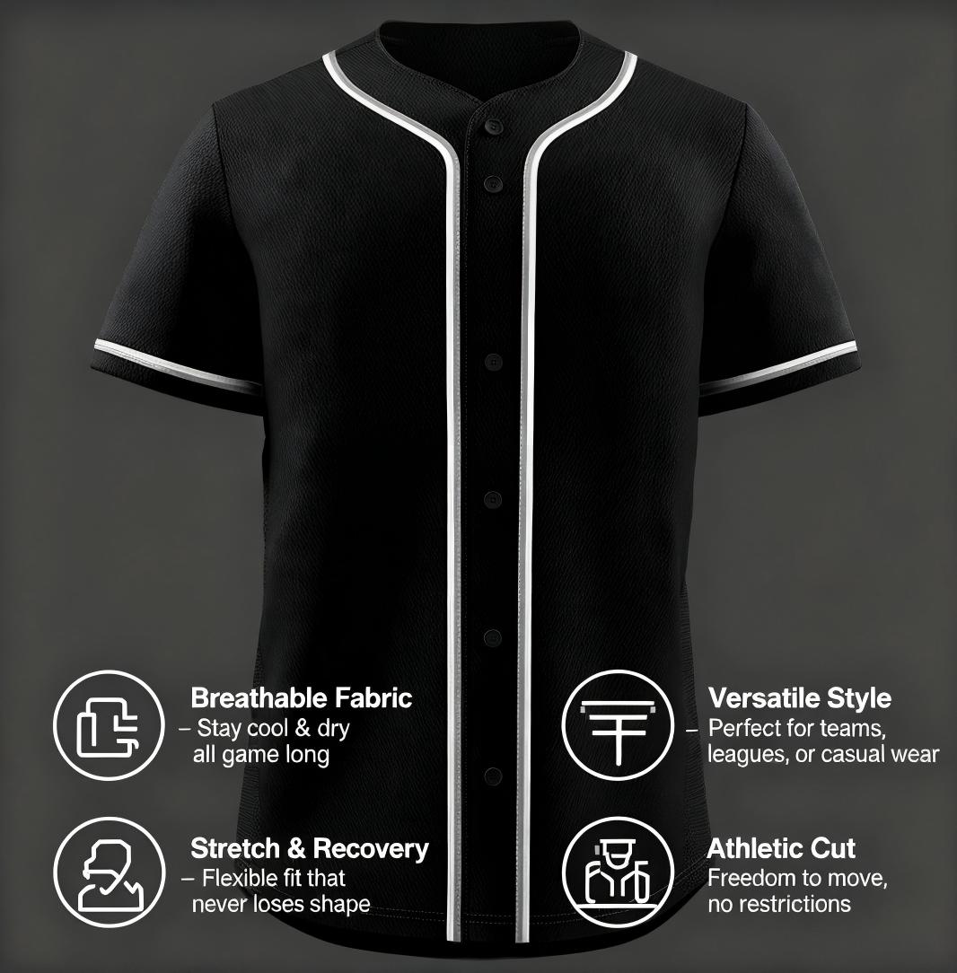 Black Gray-White Classic Style Authentic Baseball Jersey For Men Team Sports |Custom Name & Number | Durable Breathable | KXKSHOP