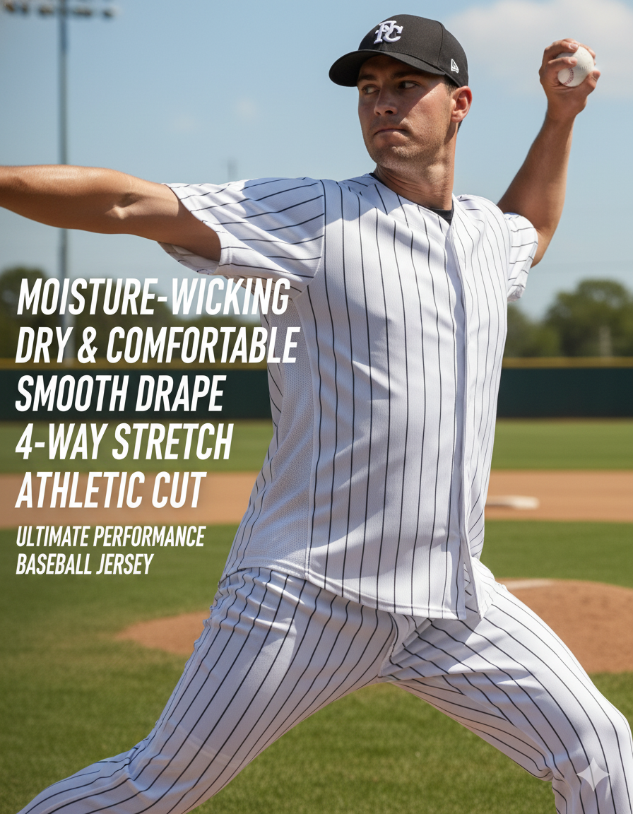 White Black Stripe Fashion Authentic Baseball Jersey For Men Team Sports |Custom Name & Number | Durable Breathable | KXKSHOP