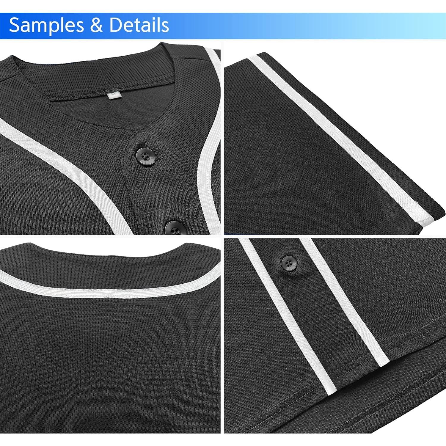 Black Gray-White Classic Style Authentic Baseball Jersey For Men Team Sports |Custom Name & Number | Durable Breathable | KXKSHOP