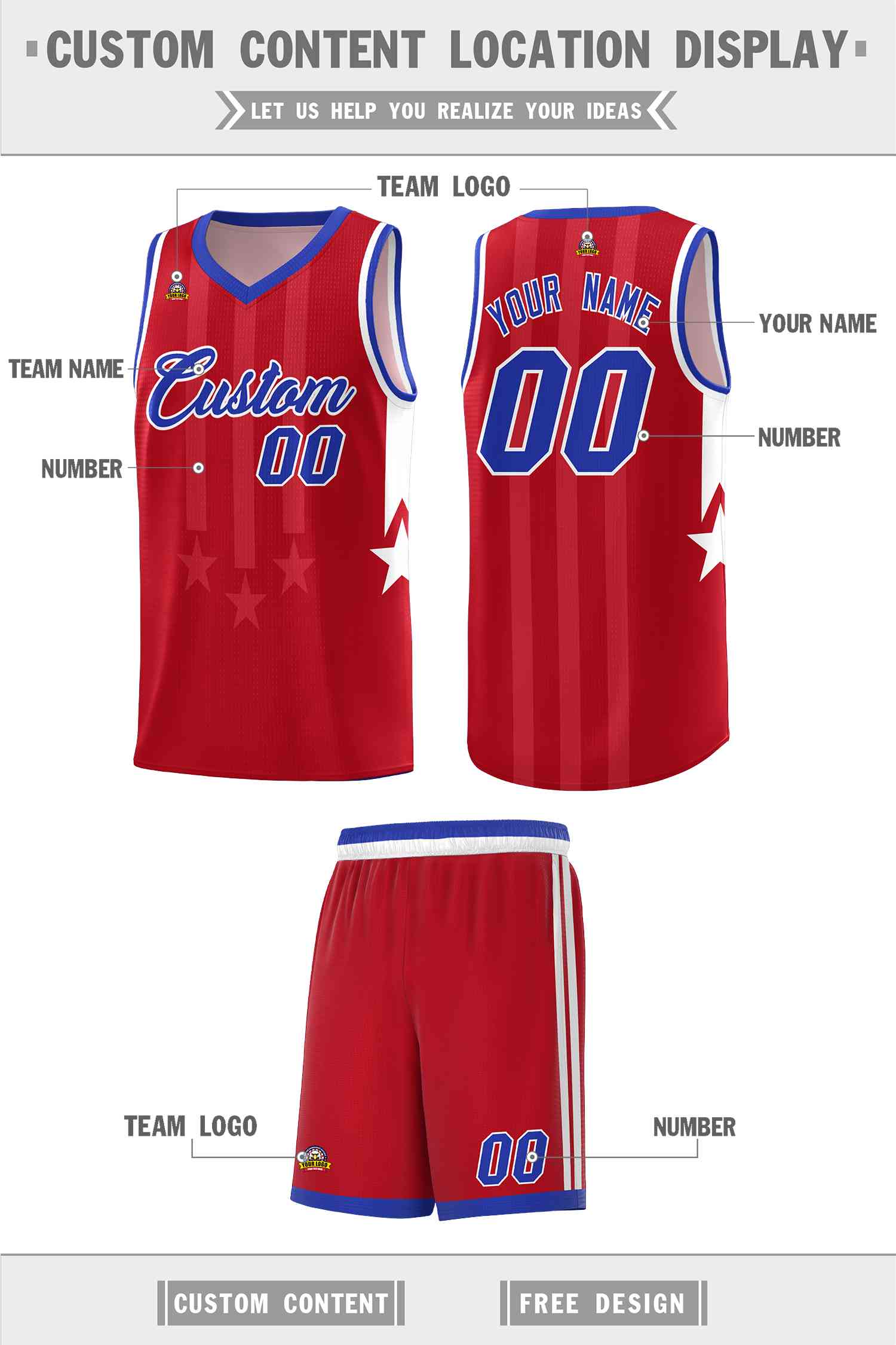 Custom Pink Royal and White Gradient Star Graffiti Pattern Sports Uniform Basketball Jersey