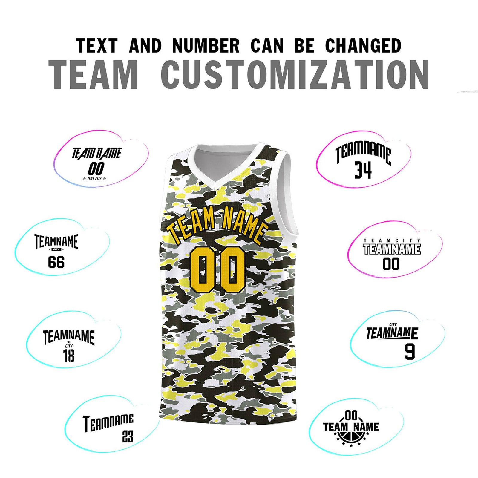 Custom Personalized Camo Sets Sports Uniform Basketball Jersey