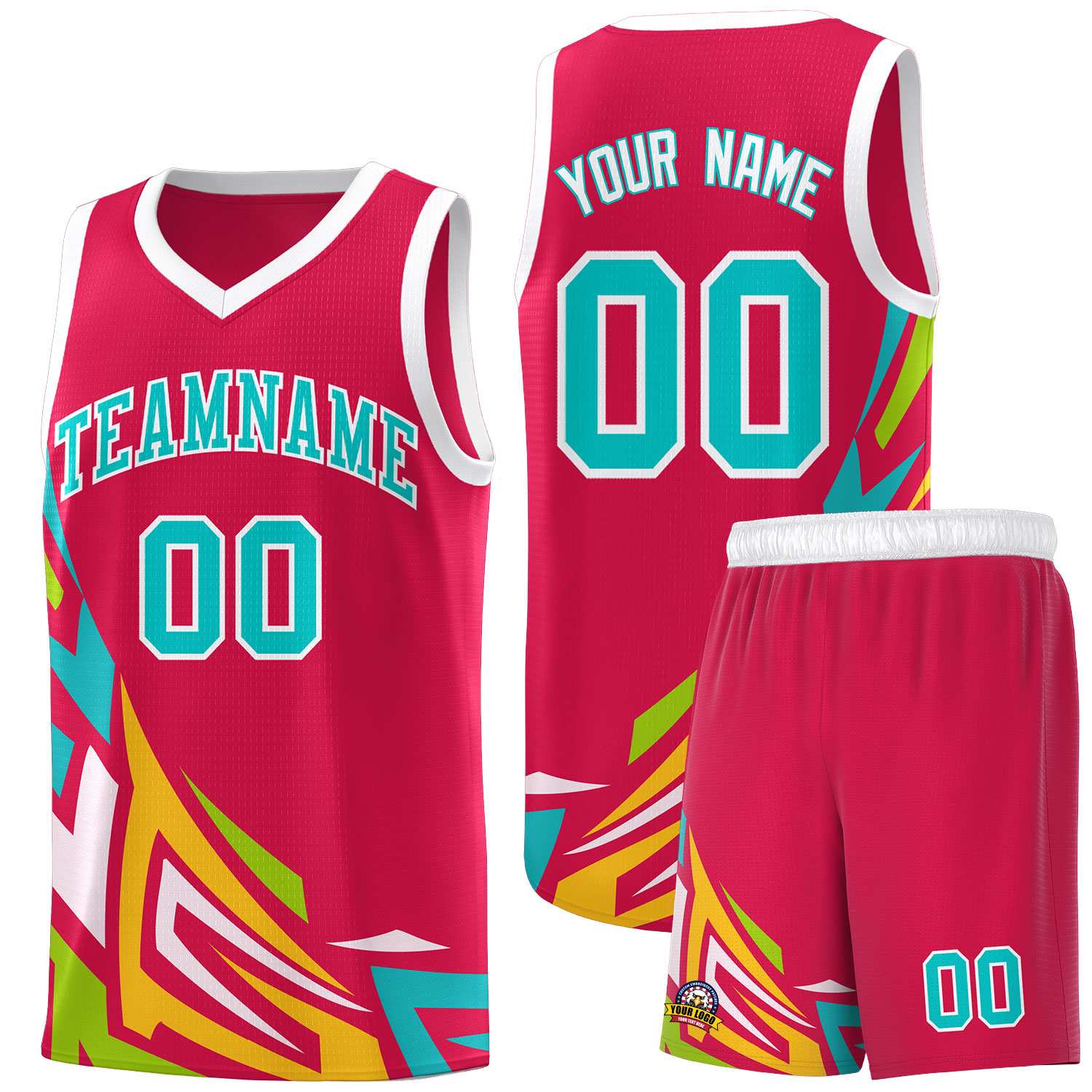 Custom Red Gradient Graffiti Pattern Sports Uniform Basketball Jersey