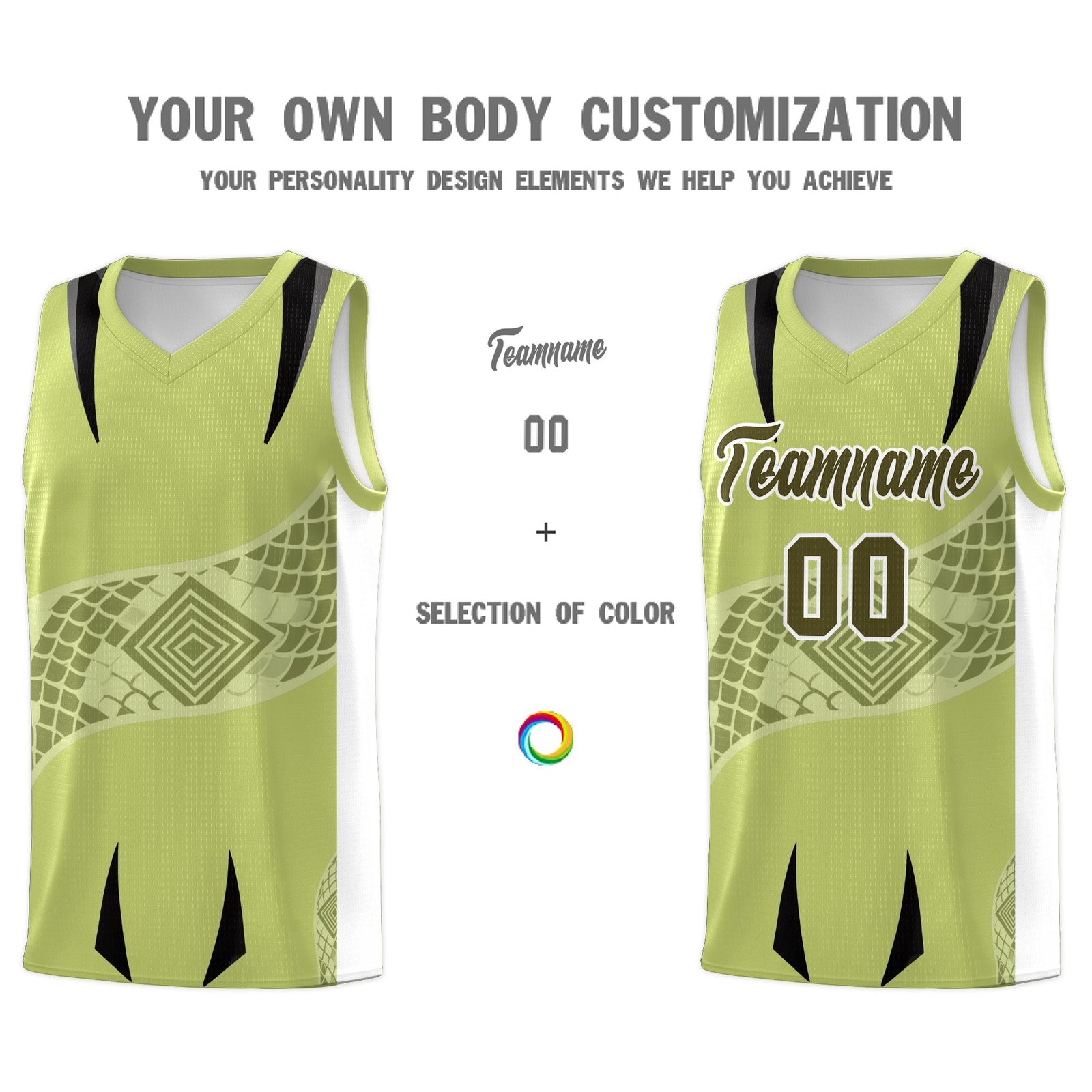 Custom Champagne White Snake Scale Venomous Fang for Clubs Graffiti Pattern Basketball Suit Jersey