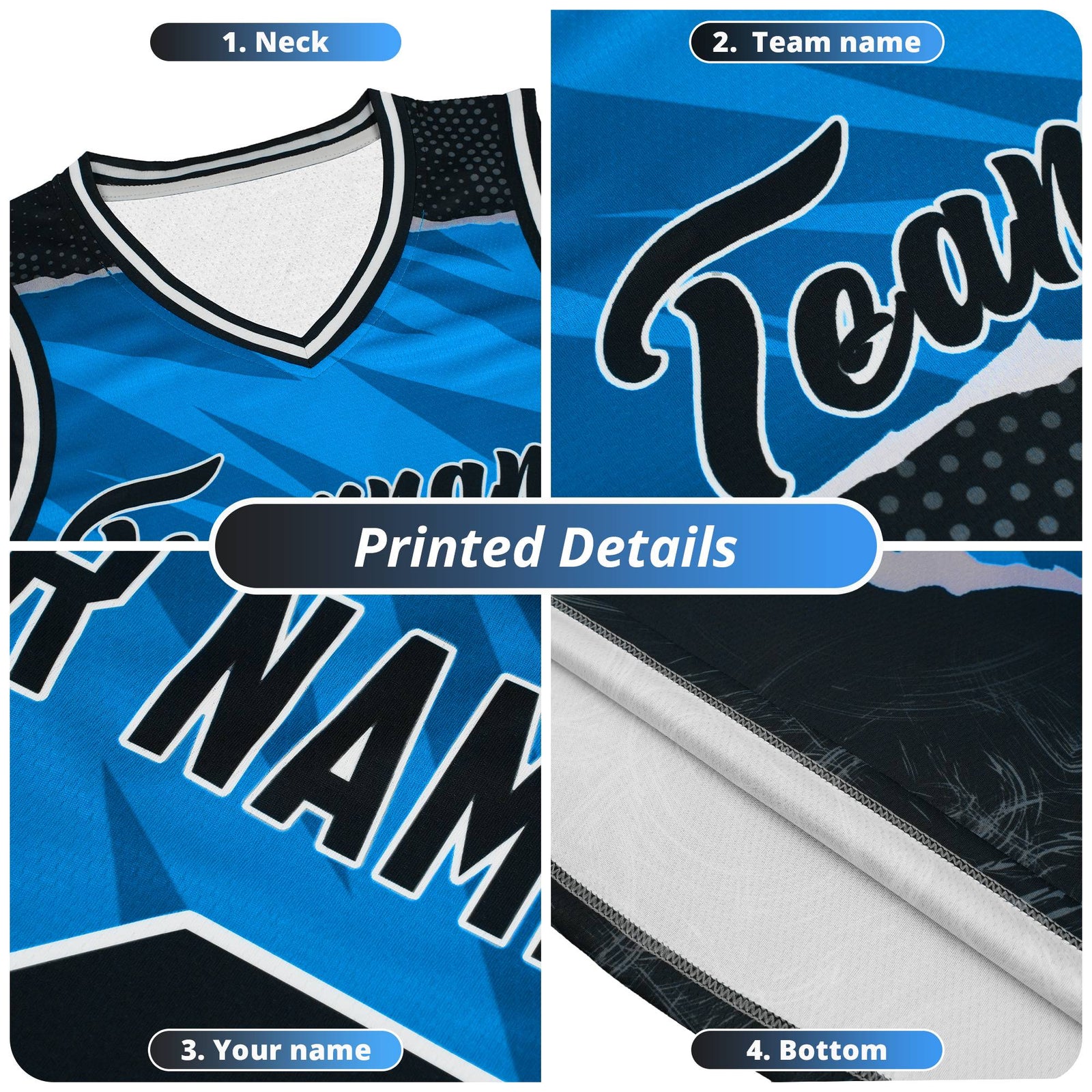 Custom White Side Lightning Pattern Sports Uniform Basketball Jersey