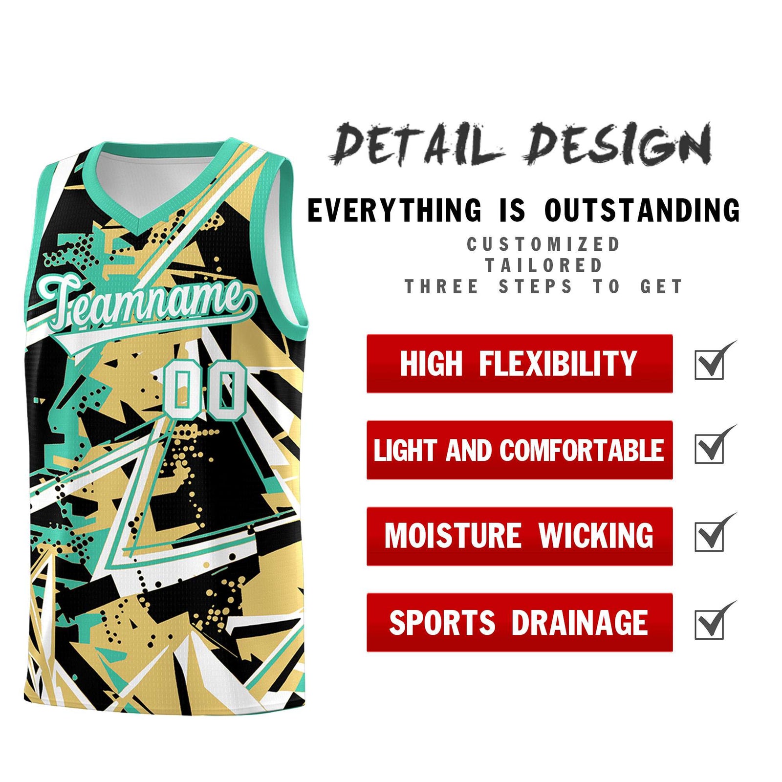 Custom Youth Basketball Jerseys Old Gold Bright Green Abstract Graffiti Personalized Street Style Uniform