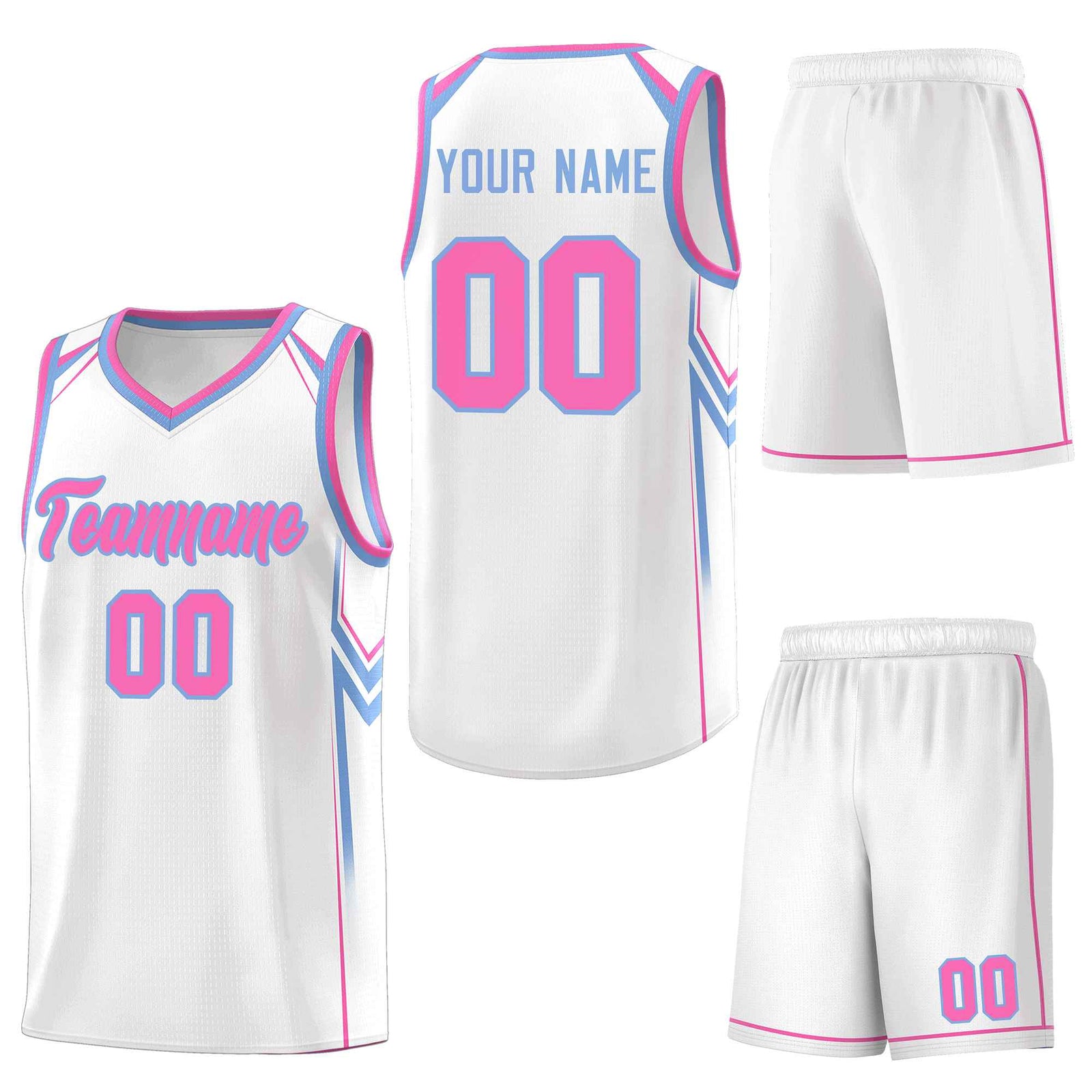 Custom White Arrow Graffiti Pattern Sports Uniform Basketball Jersey