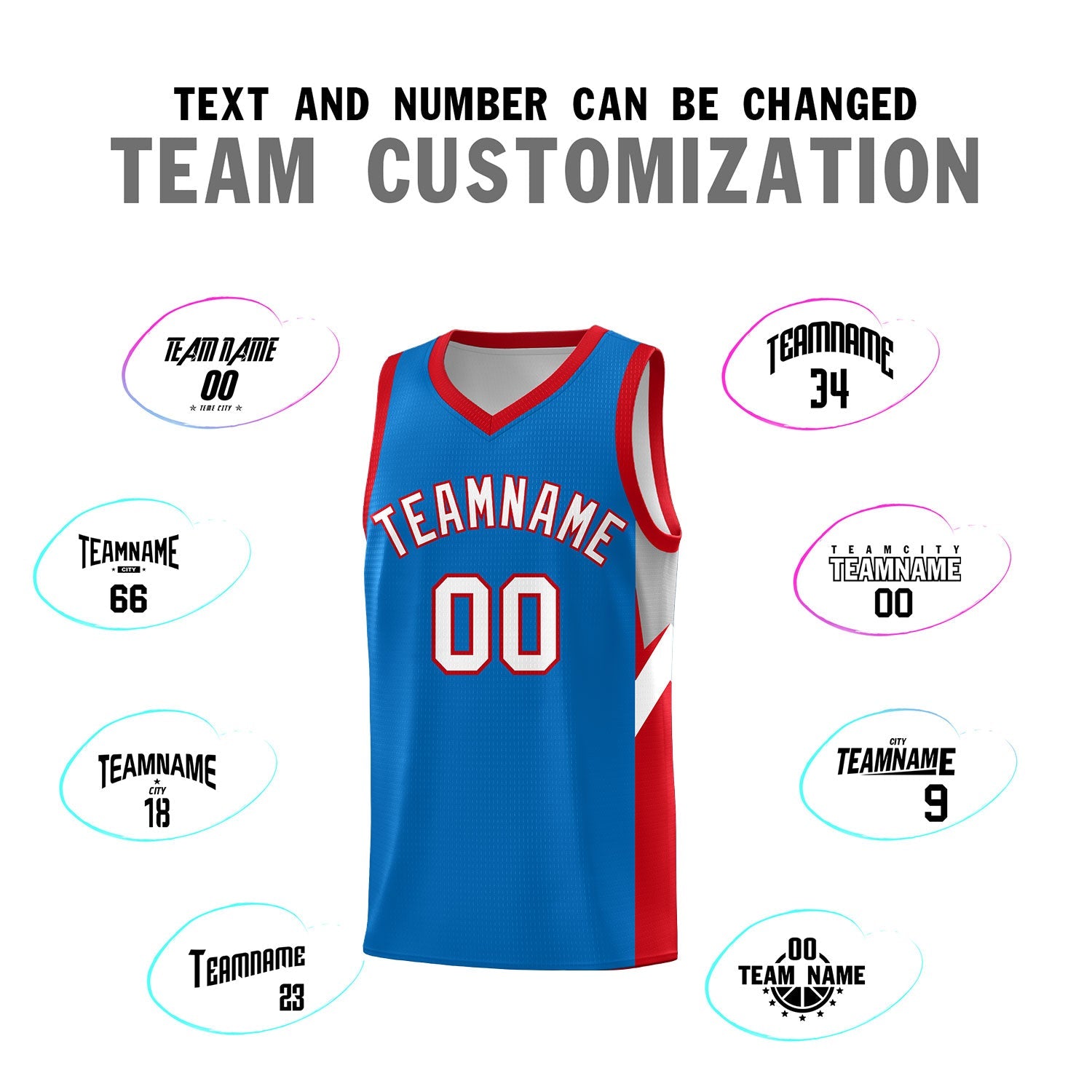 Custom Royal Red Side Design Sets Sports Uniform Basketball Jersey