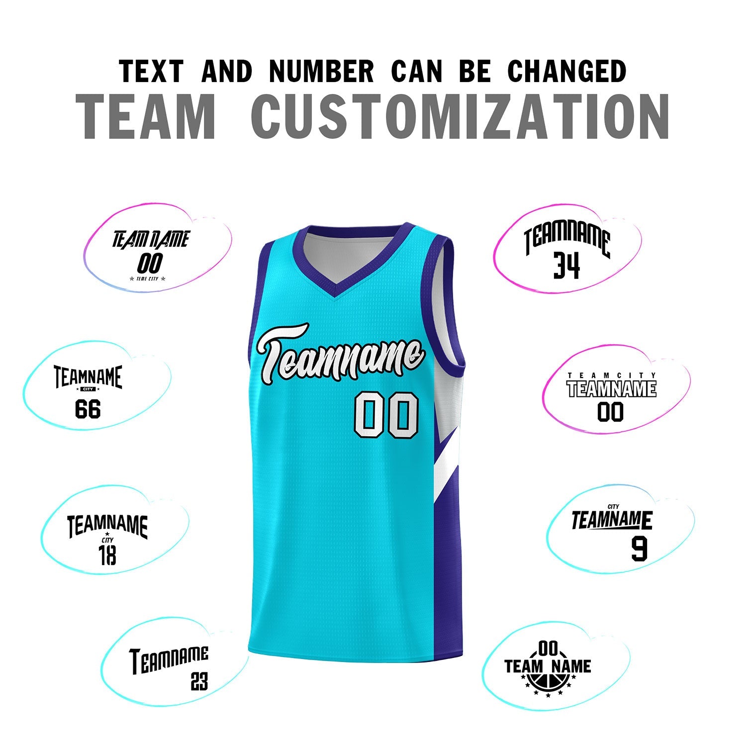 Custom Sky Blue Royal Side Design Sets Sports Uniform Basketball Jersey