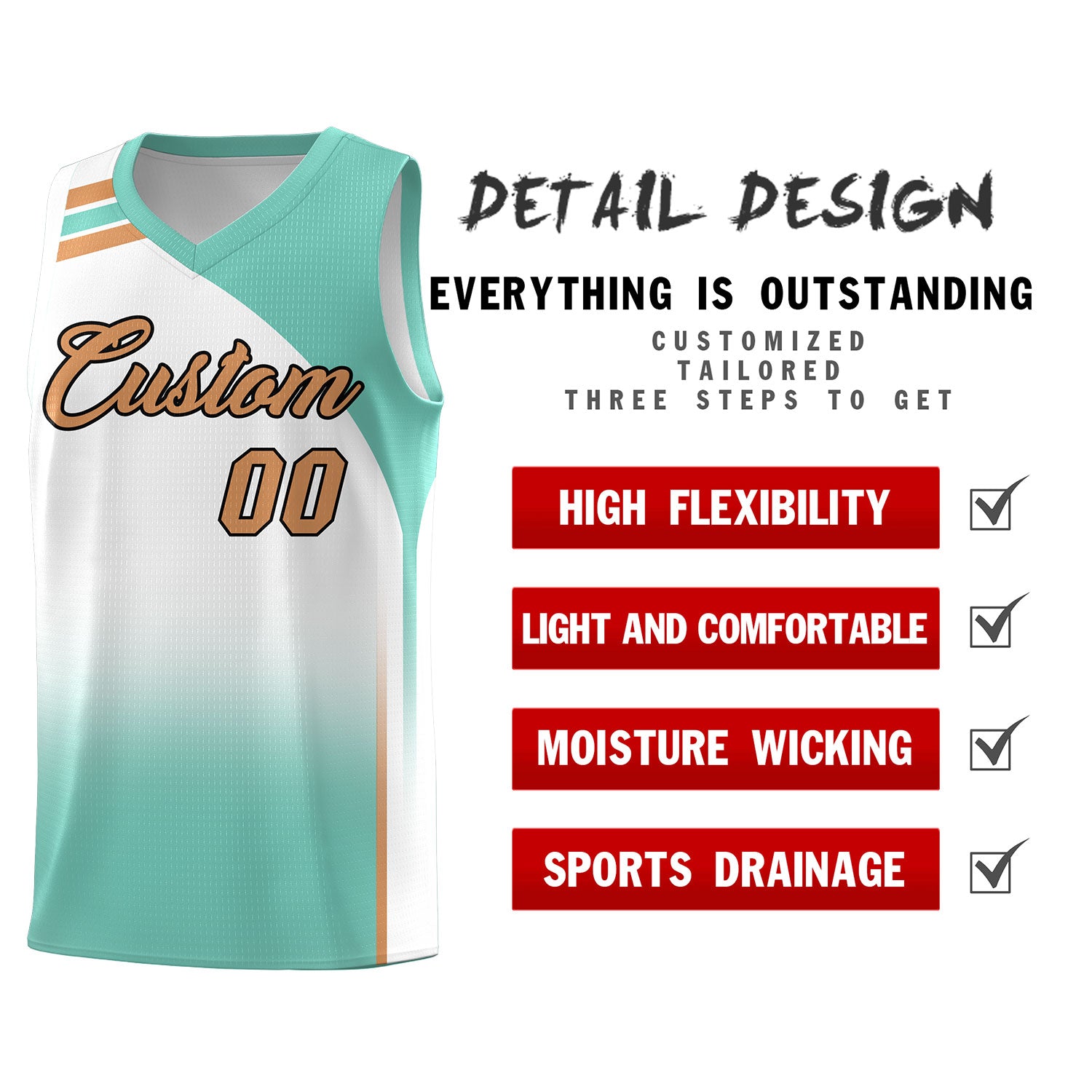 Custom White and Bright Green Gradient Fashion Sets Sports Uniform Basketball Jersey