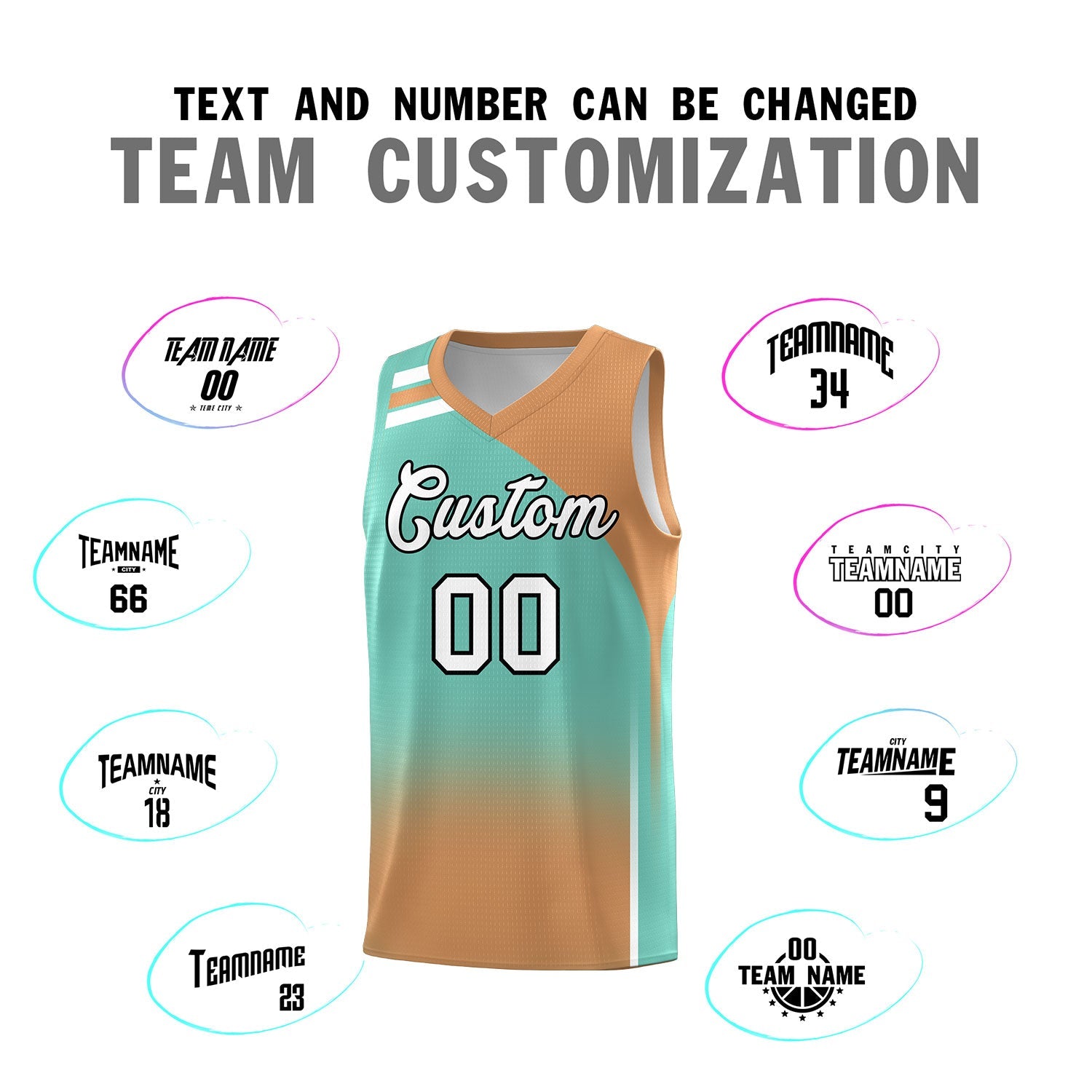 Custom Navy Buckskin Brown Gradient Fashion Sets Sports Uniform Basketball Jersey