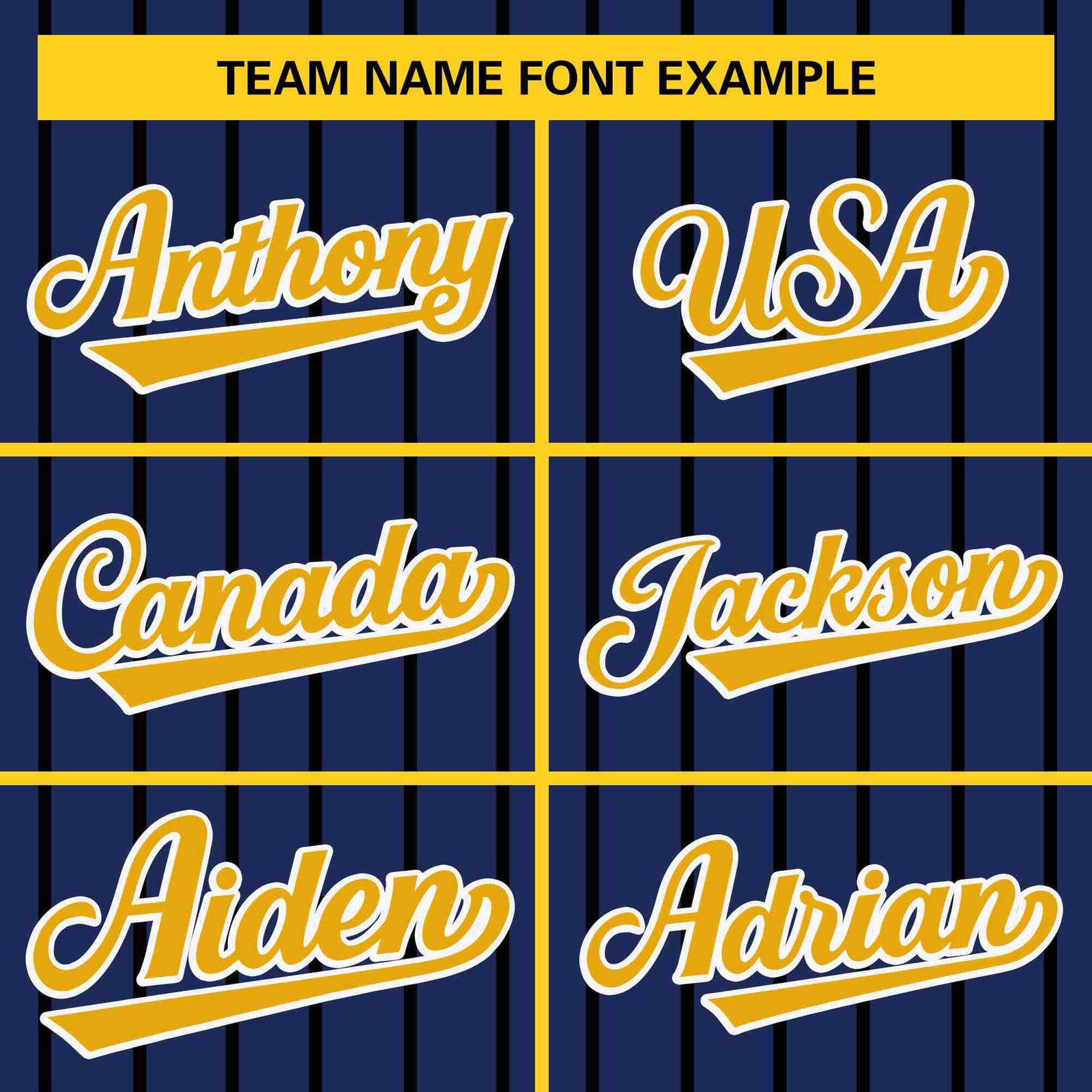 Custom Navy Gold-Black Stripe Fashion Design Full Button Authentic Baseball Jersey