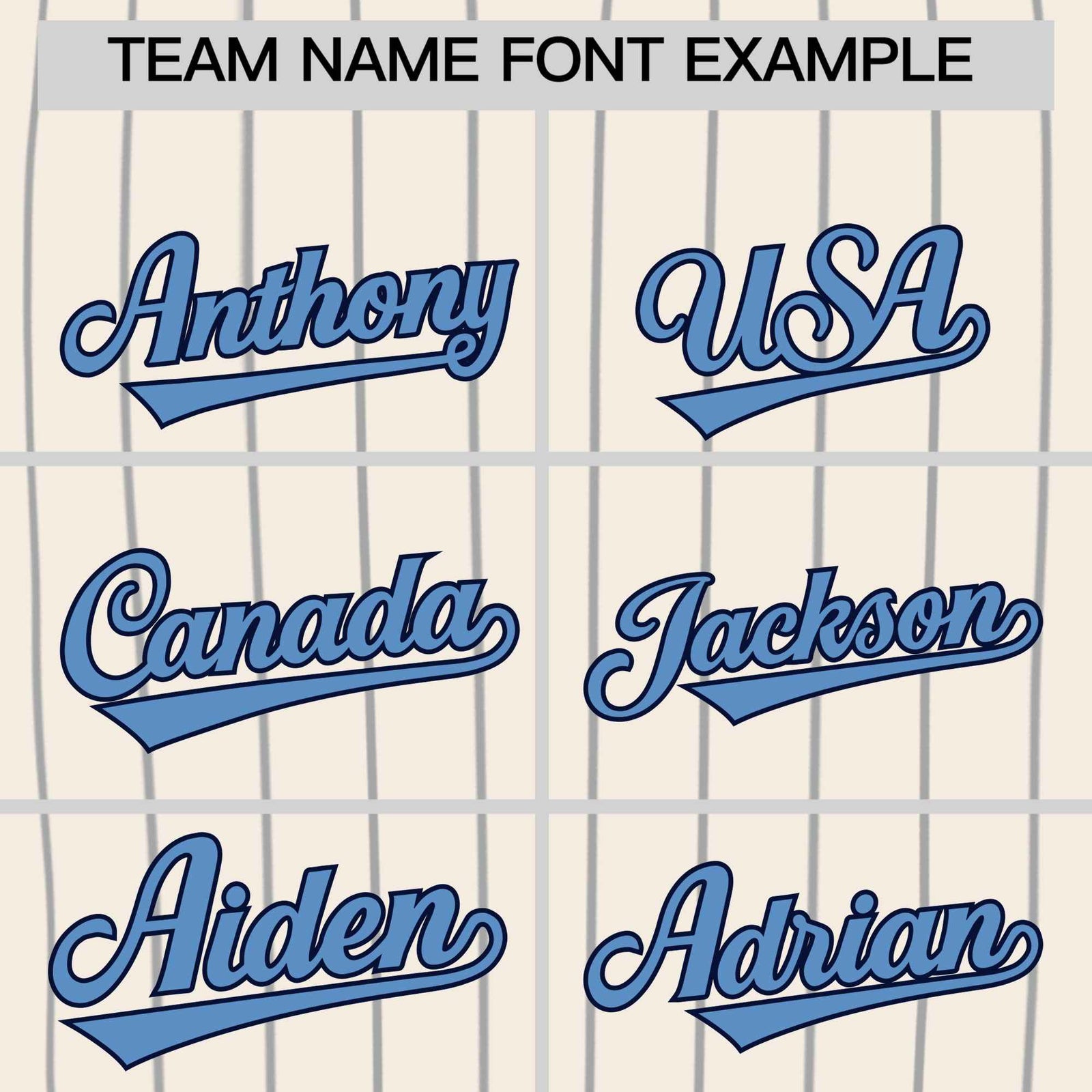Custom Cream Light Blue Pinstripe Authentic Baseball Jersey| KXKSHOP