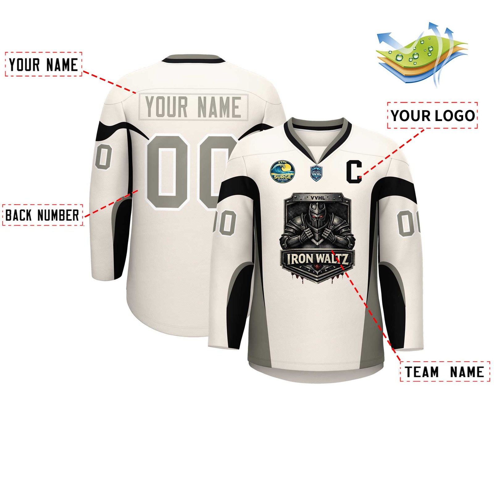 VVHL S10 IRON WALTZ Hockey Jersey