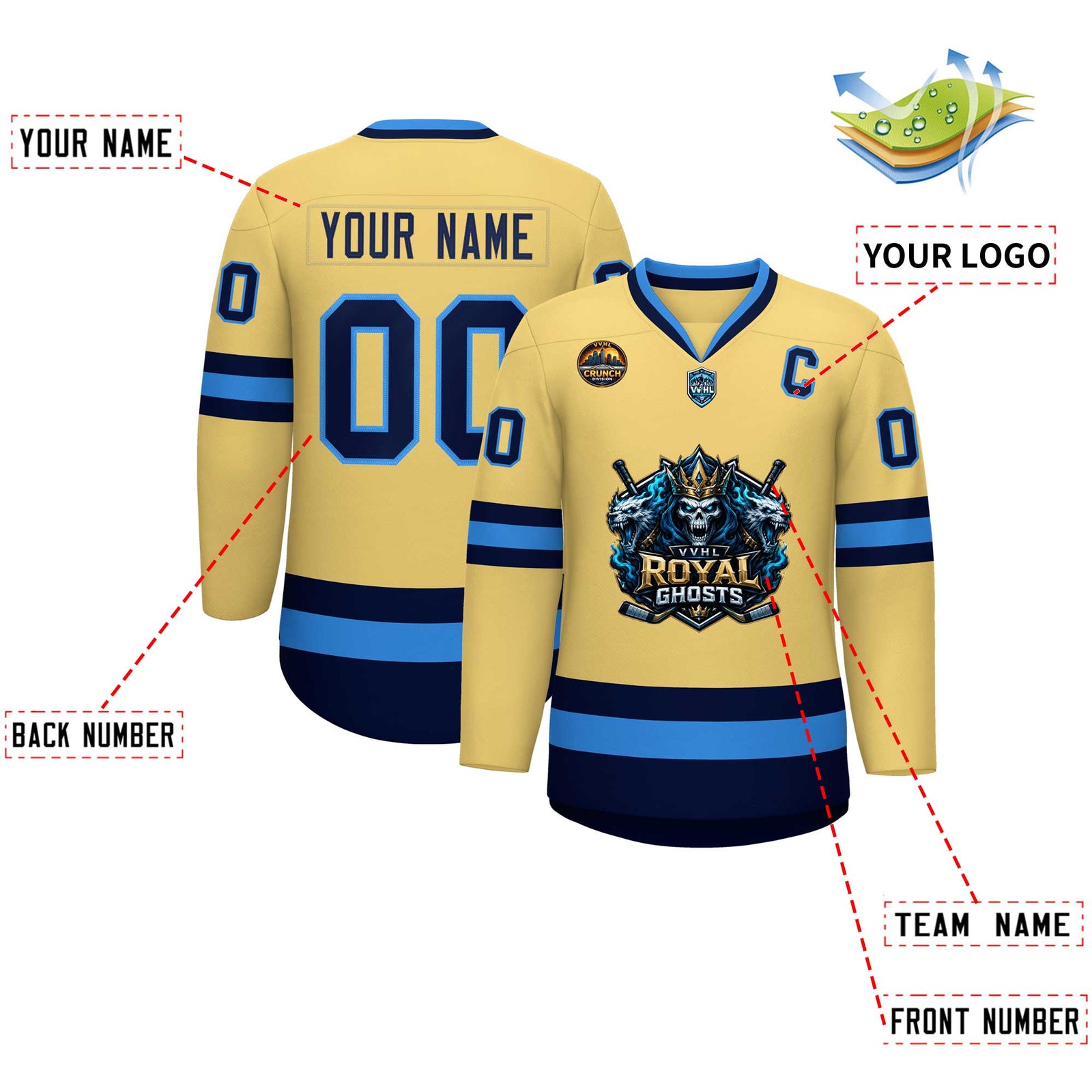 VVHL S11 Royal Ghosts Hockey Jersey