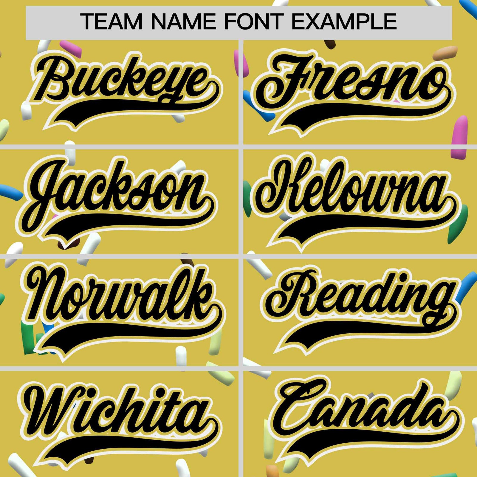Custom Old Gold Black Ice Cream Pattern Personalized V-Neck Hockey Jersey