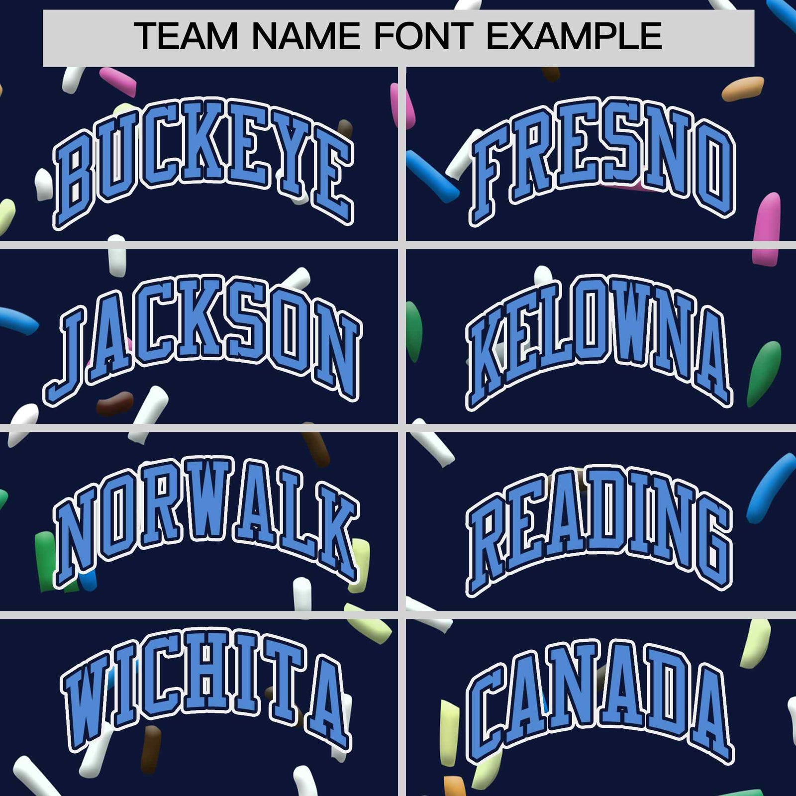 Custom Navy Powder Blue Ice Cream Pattern Personalized V-Neck Hockey Jersey