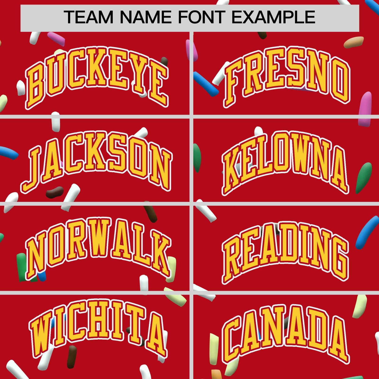 Custom Red Gold Ice Cream Pattern Personalized V-Neck Hockey Jersey