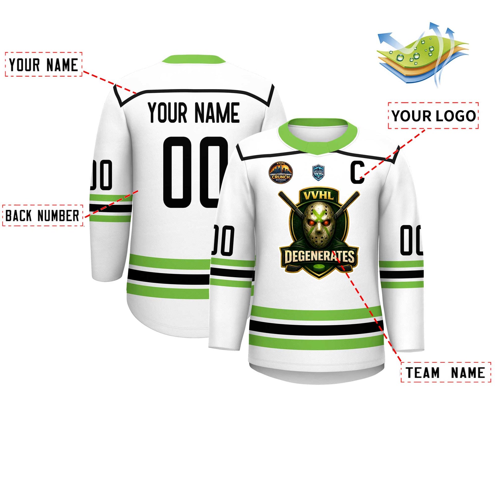 VVHL S10 Degenerates Hockey Jersey