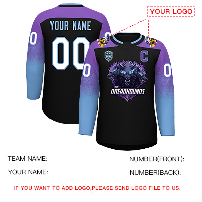 VVHL S9 Dreadhounds White Black Hockey Jersey