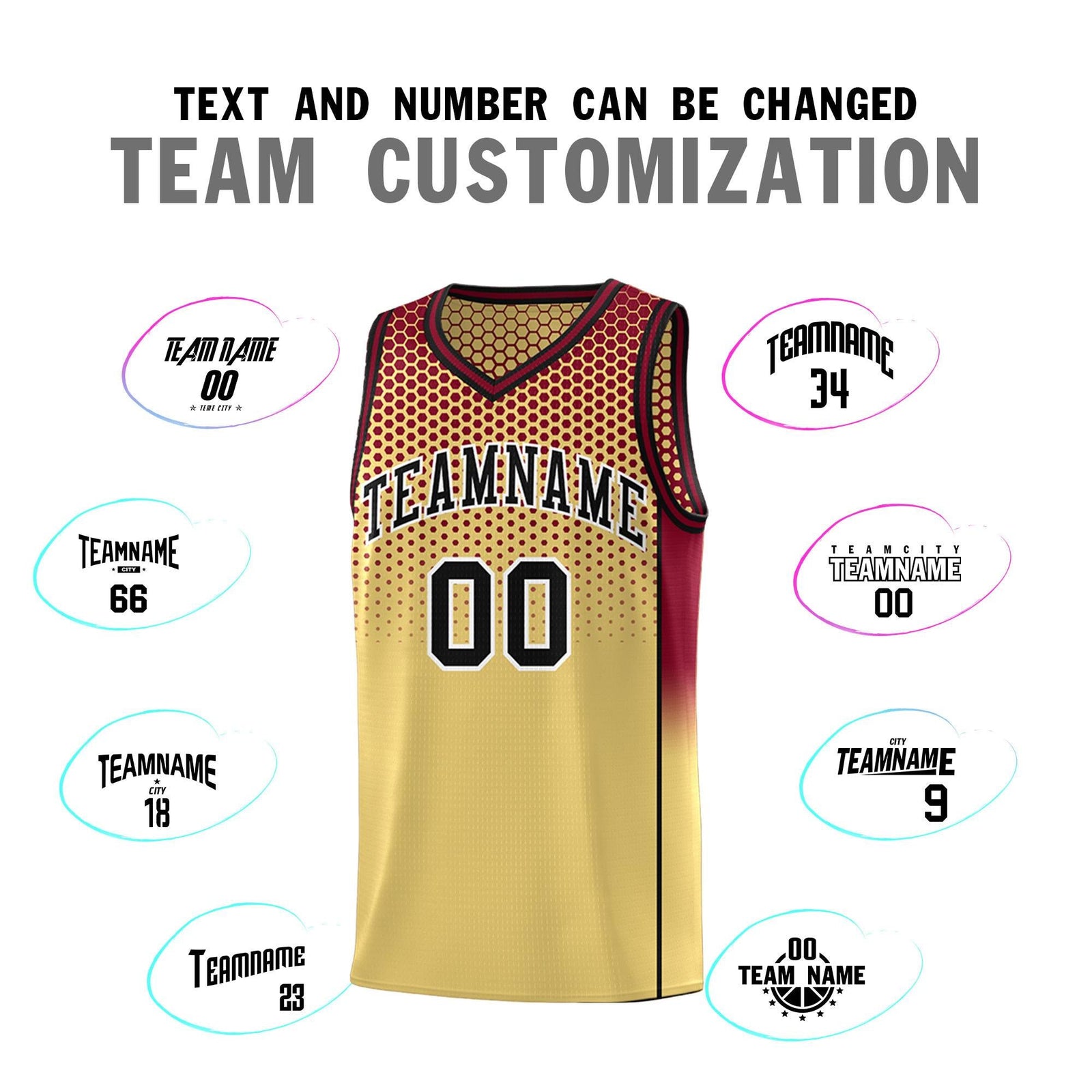 Custom Khaki Crimson Reversible Side Gradient Sports Uniform Dot Pattern Basketball Jersey Kits