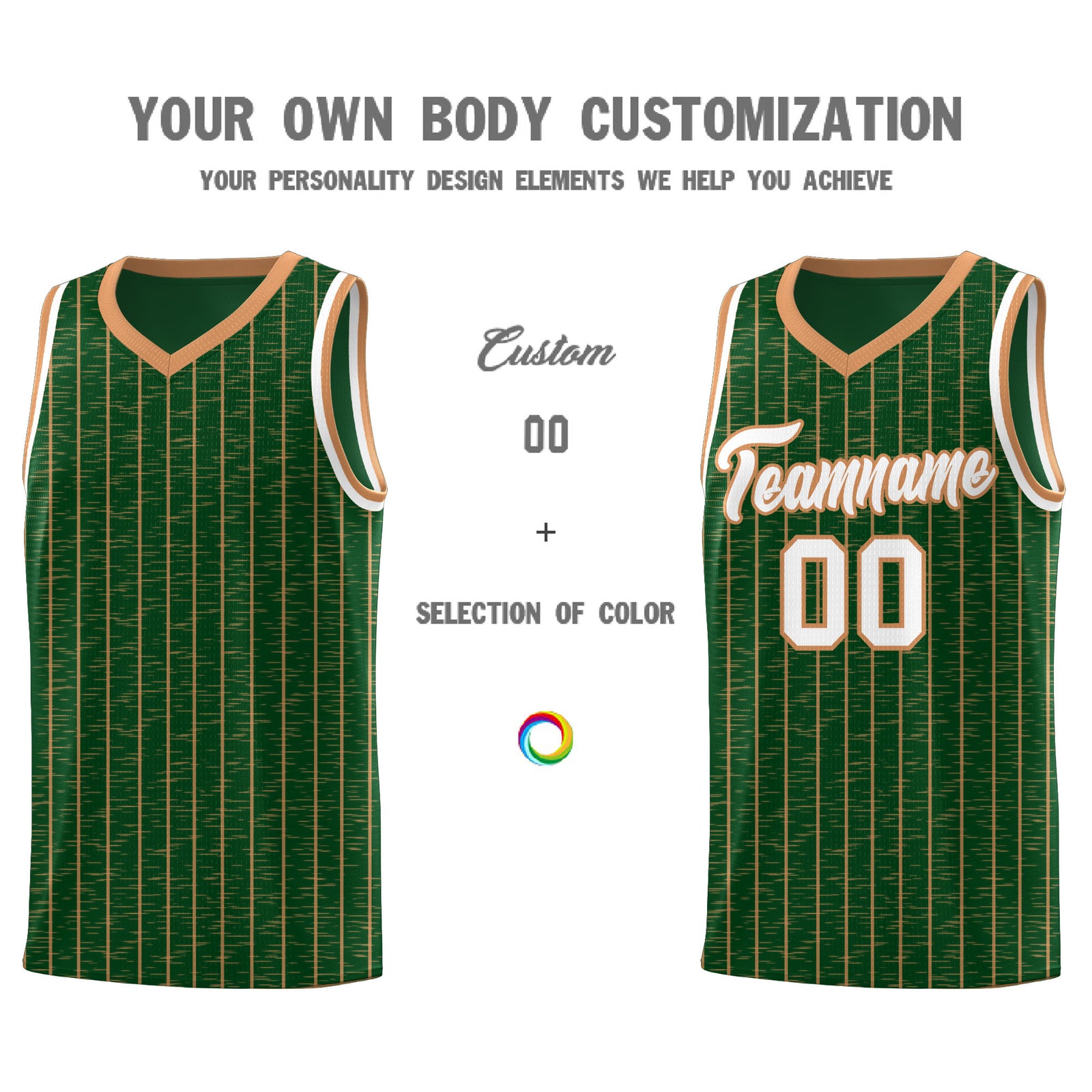 Custom Green Custom Gray Pinstripe Retro Sets Uniform Basketball Jersey