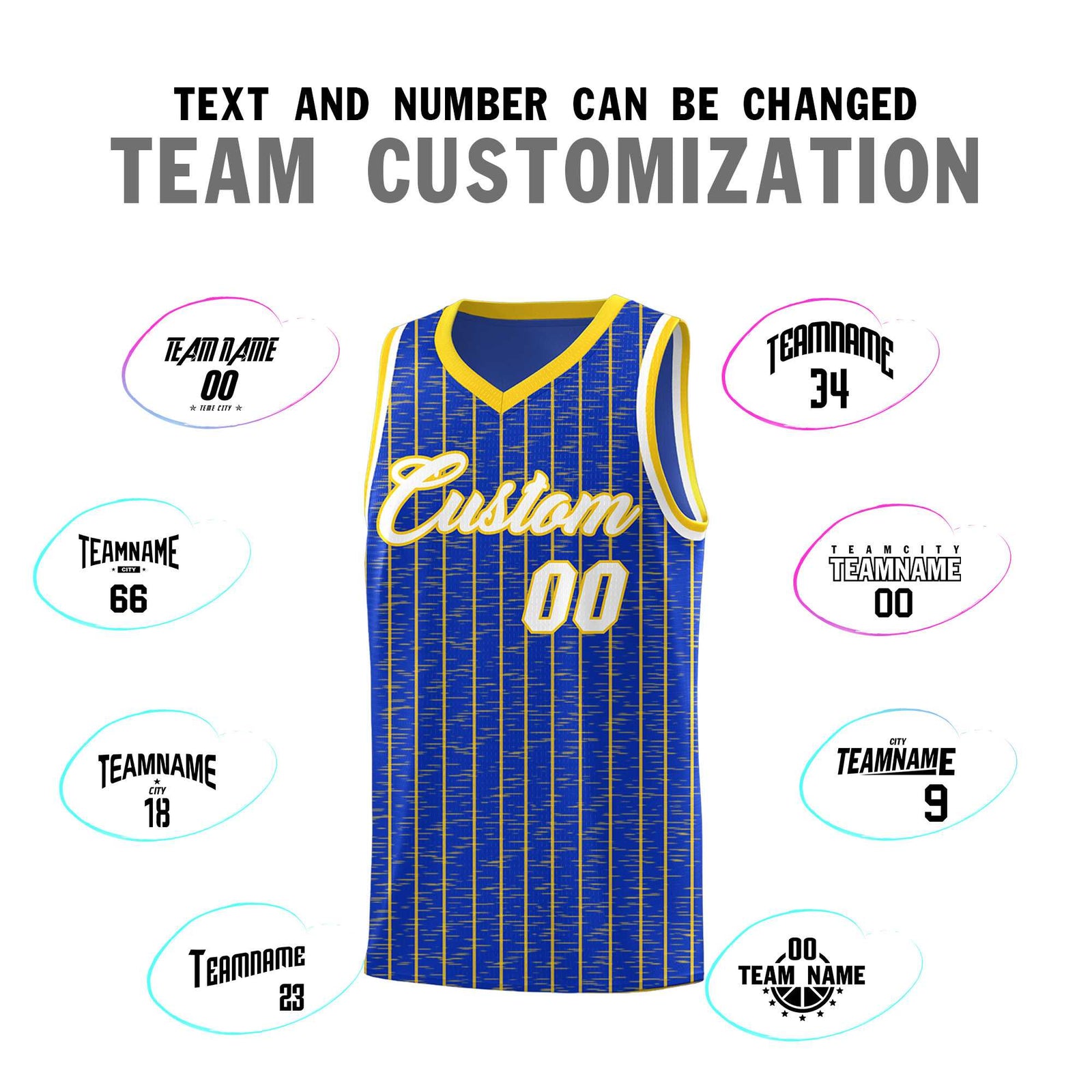 Custom Royal Blue Custom Gray Pinstripe Retro Sets Uniform Basketball Jersey