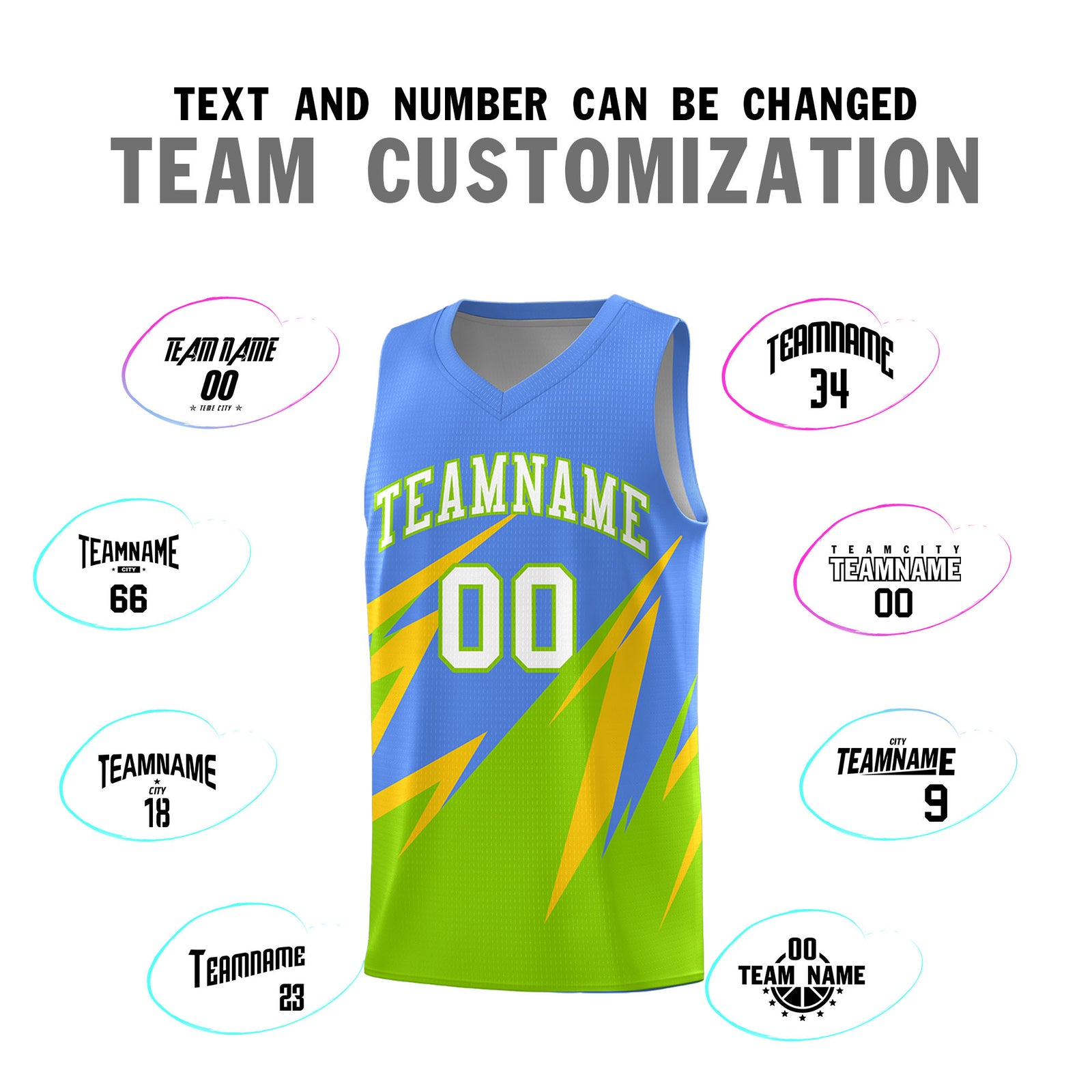 Custom Light Blue Abstract Mountain Pattern Sports Uniform Basketball Jersey