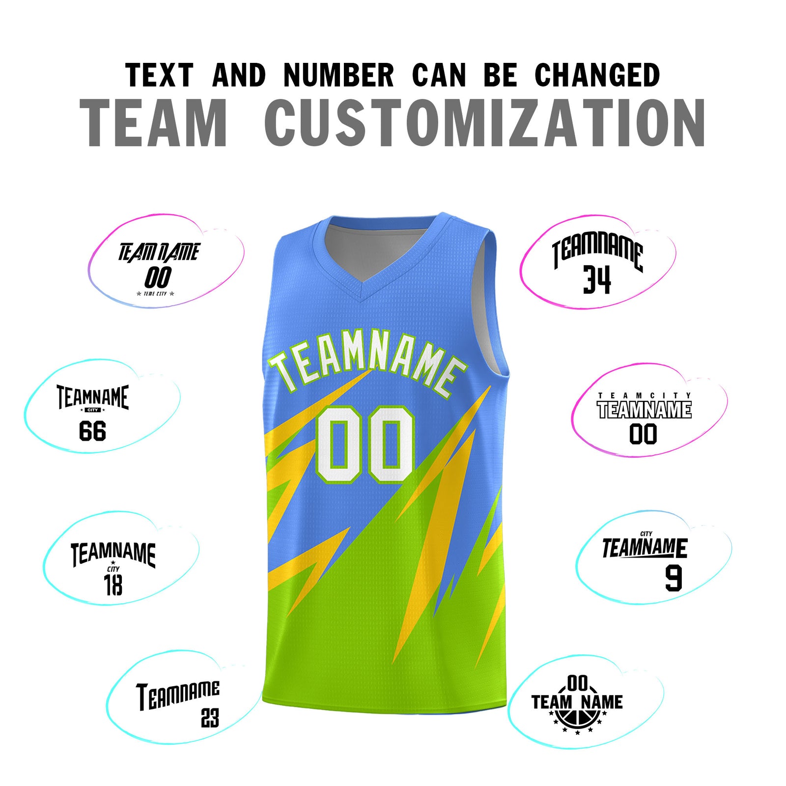 Custom Light Blue Abstract Mountain Pattern Sports Uniform Basketball Jersey