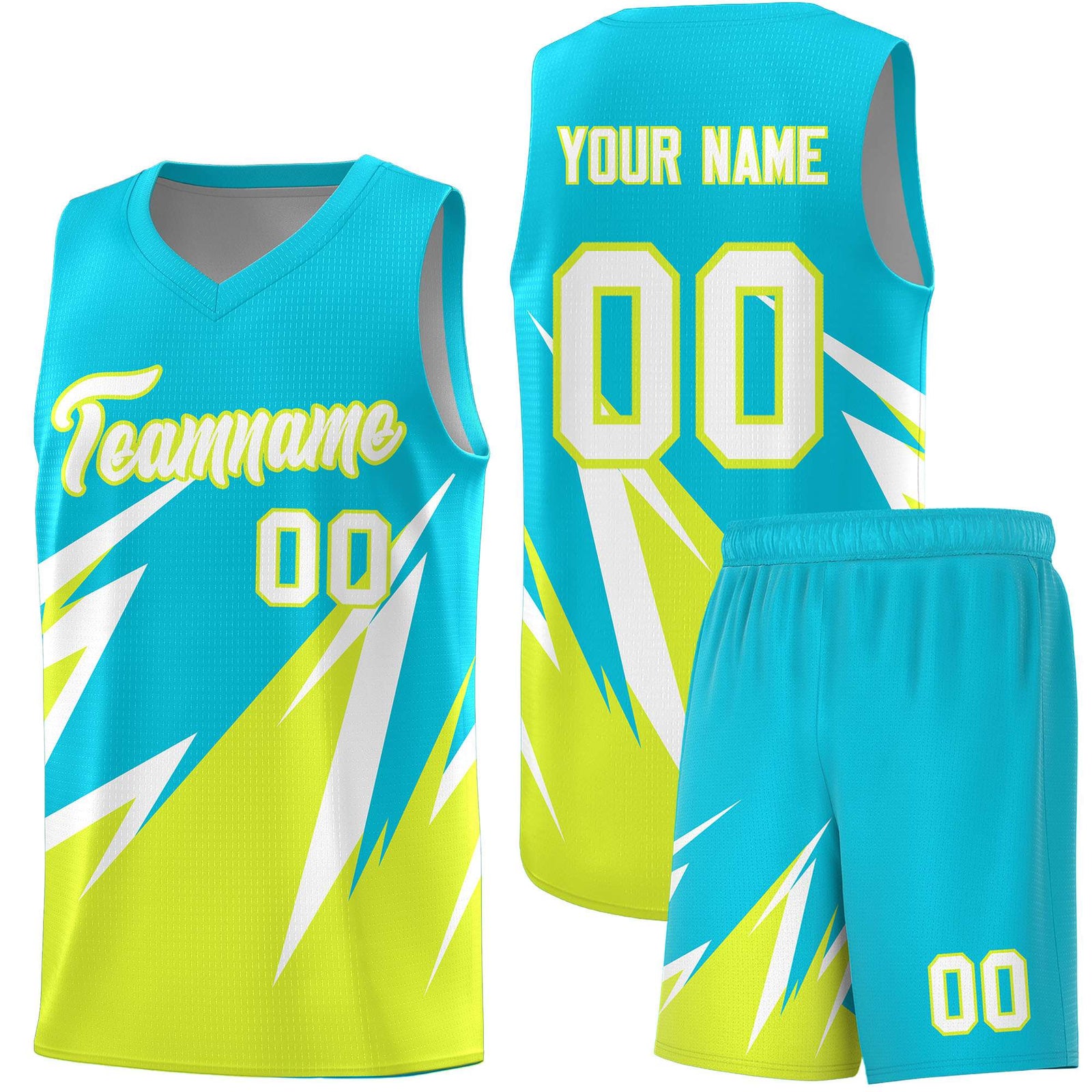 Custom Sky Blue Abstract Mountain Pattern Sports Uniform Basketball Jersey