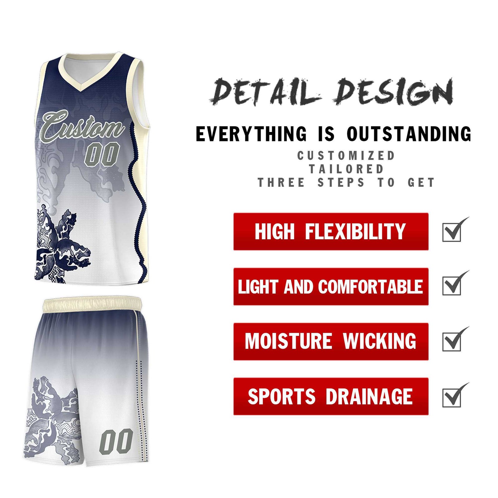 Custom Gray Green Basketball Jersey - Illusion Flower Gradient Stylish Fabric