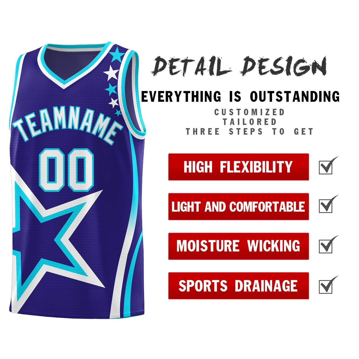Custom Navy Shoulder Stars Graffiti Pattern Sets Basketball Jersey