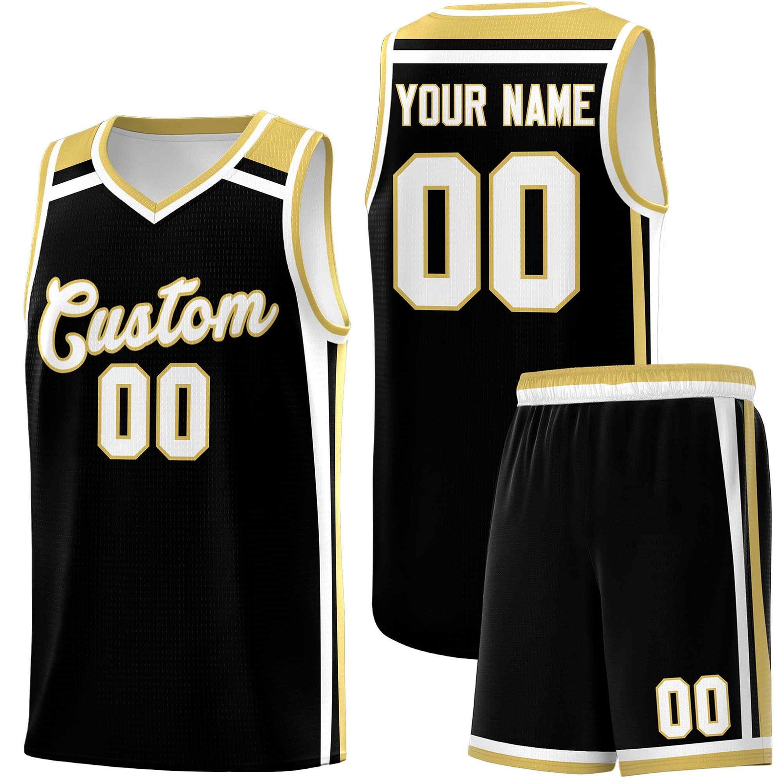Custom Black Khaki White Trendy Color Charge Series Sports Uniform Basketball Jersey| KXKSHOP
