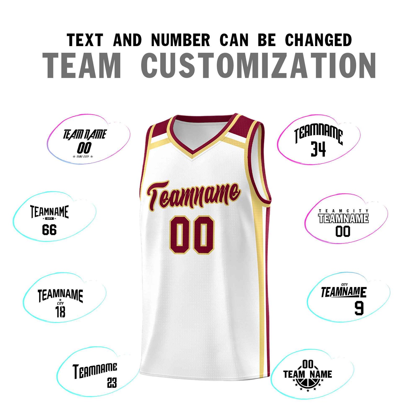 Custom White Khaki Crimson Trendy Color Charge Series Sports Uniform Basketball Jersey