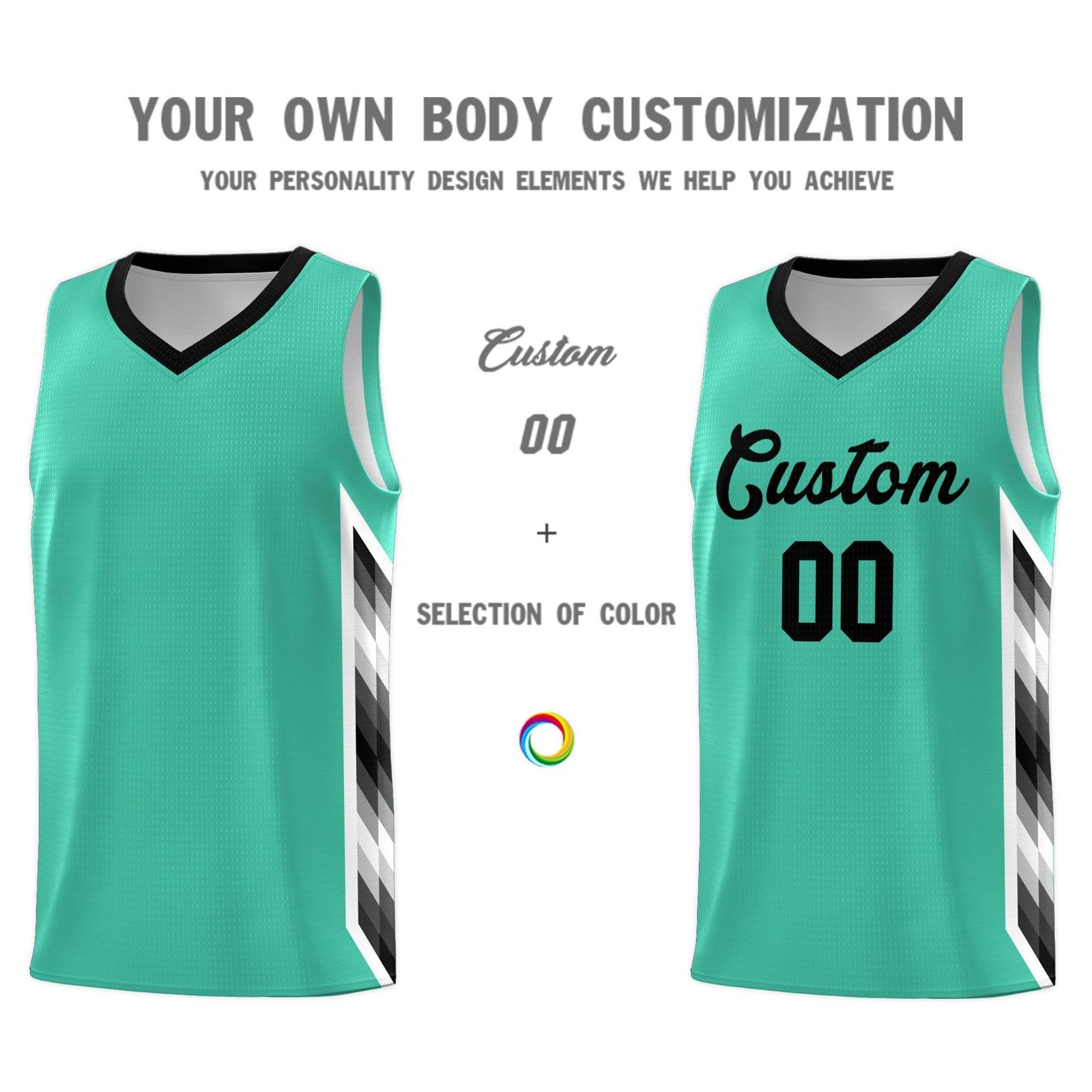 Custom Bright Green Mosaic Gradient Fashion Sports Uniform Basketball Jersey