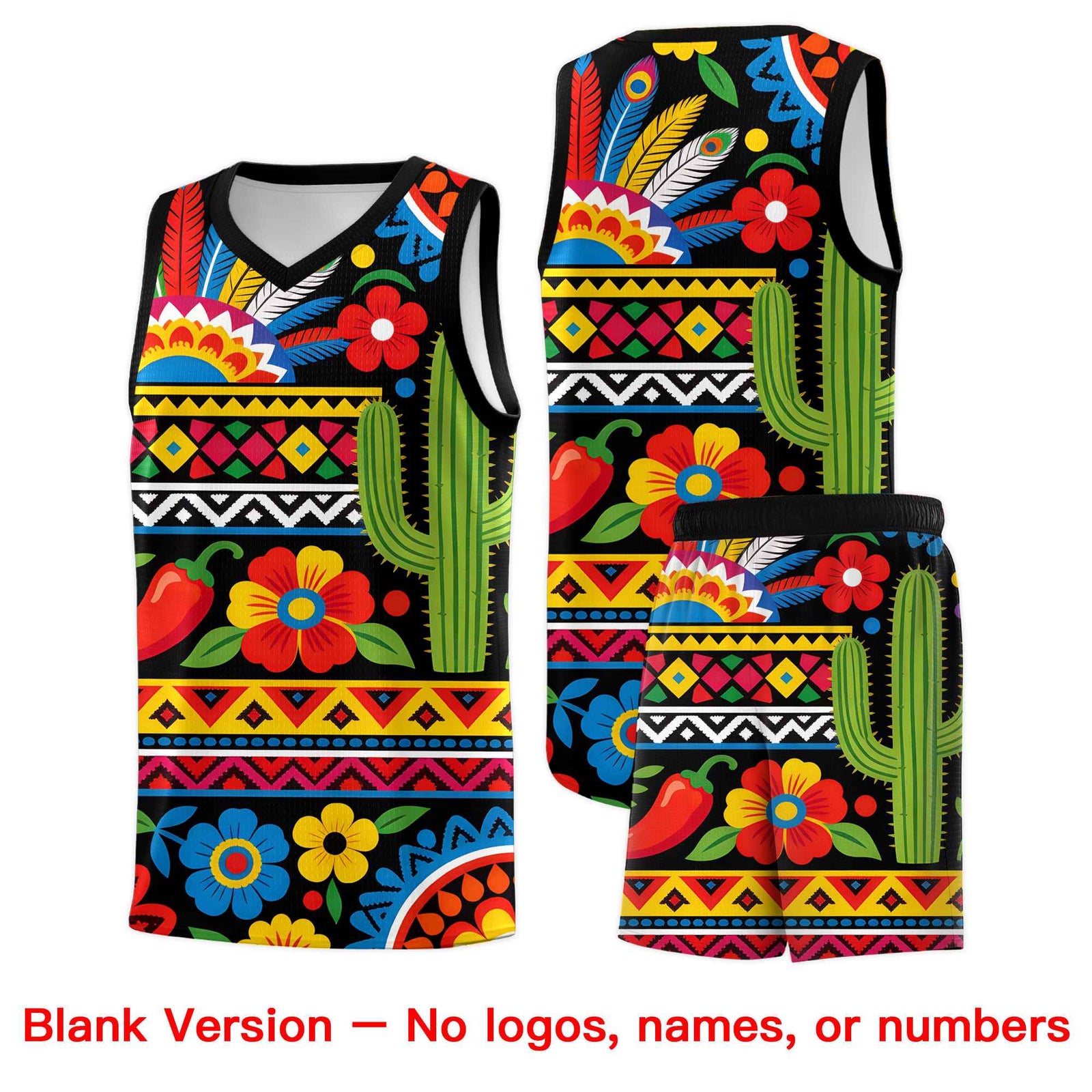 Custom White Orange Mexican Colors Graffiti Patterns Lightweight Uniform Basketball Jersey