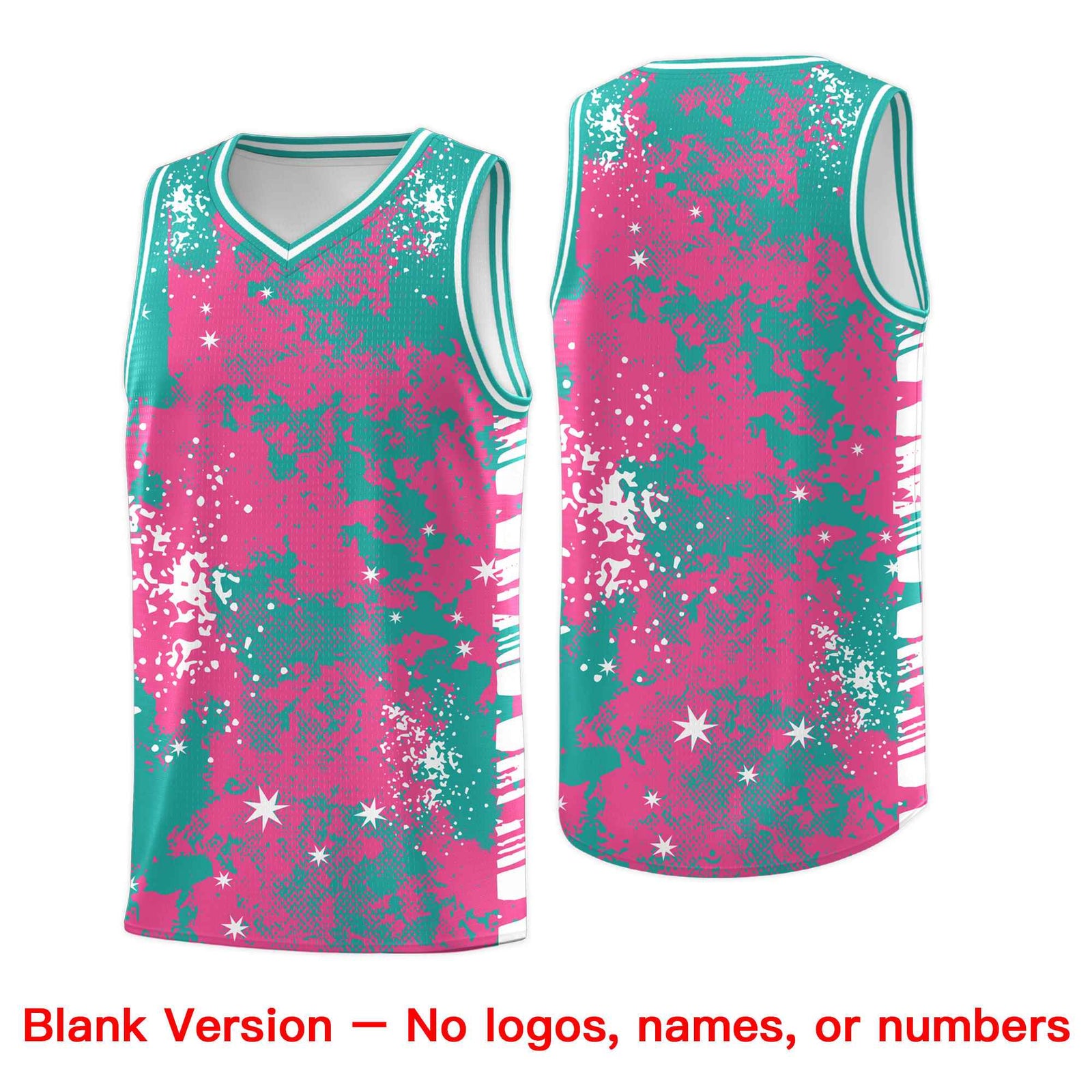 Custom Aqua Black Vice Burst Galactic Graffiti Drapable Basketball Jersey