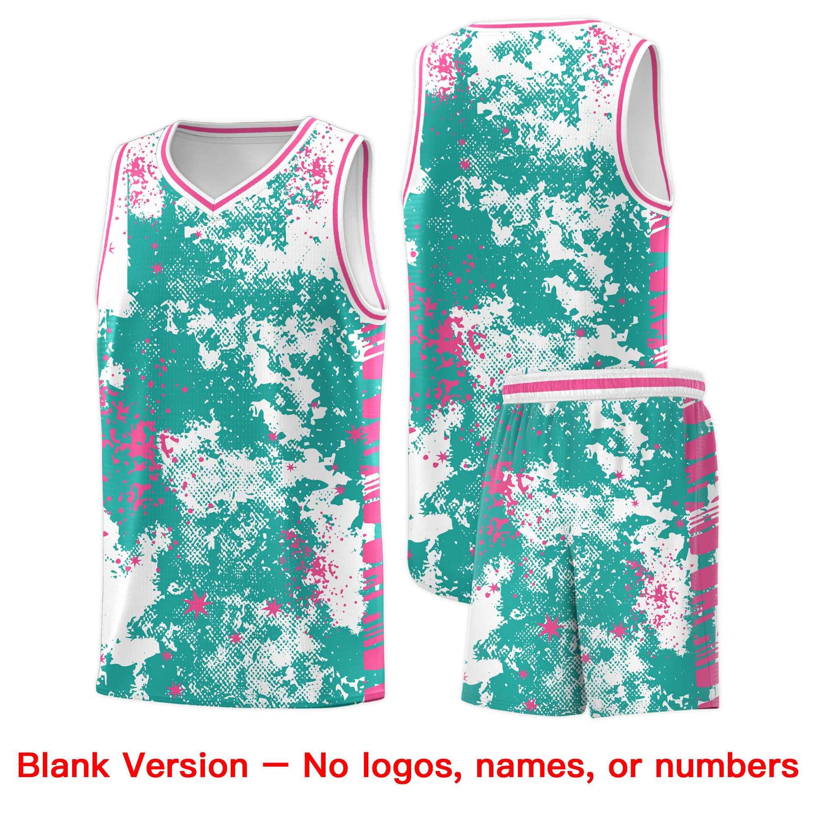Custom Aqua Black Vice Burst Galactic Graffiti Drapable Basketball Jersey