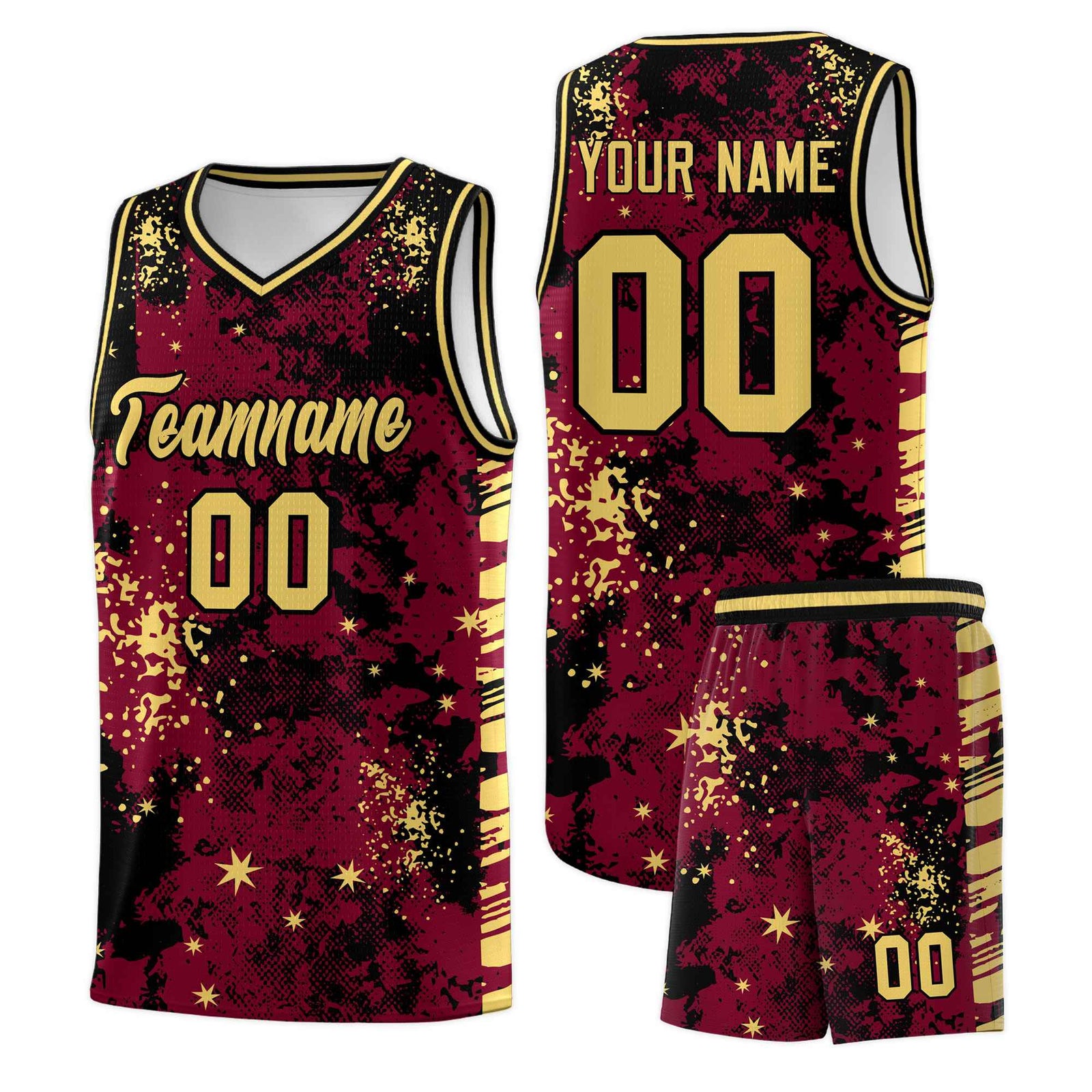 Custom Crimson Black Vice Burst Galactic Graffiti Lightweight Basketball Jersey