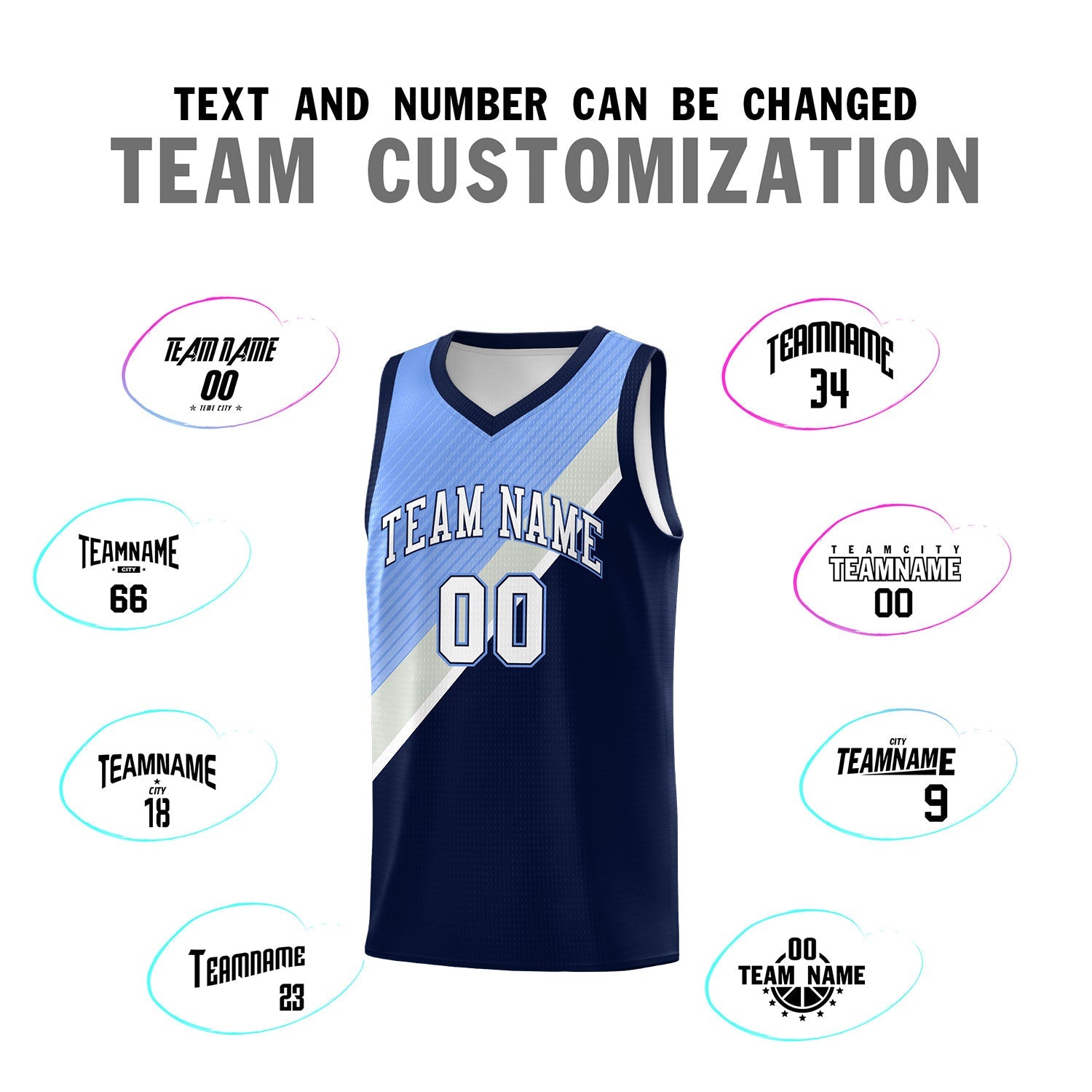 Custom Navy Light Blue Gray Diagonal Stripes Color Block Sets Basketball Jersey | For Men,Perfect for Teams,Perfect for Coaches,Sublimation Printed,For Kid,For Youth | KXKSHOP