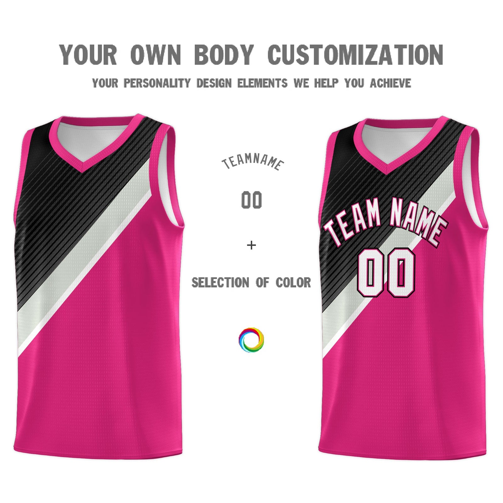 Custom Sky Blue Black Gray Diagonal Stripes Color Block Sets Basketball Jersey | For Men,Perfect for Teams,Perfect for Coaches,Sublimation Printed,For Kid,For Youth | KXKSHOP