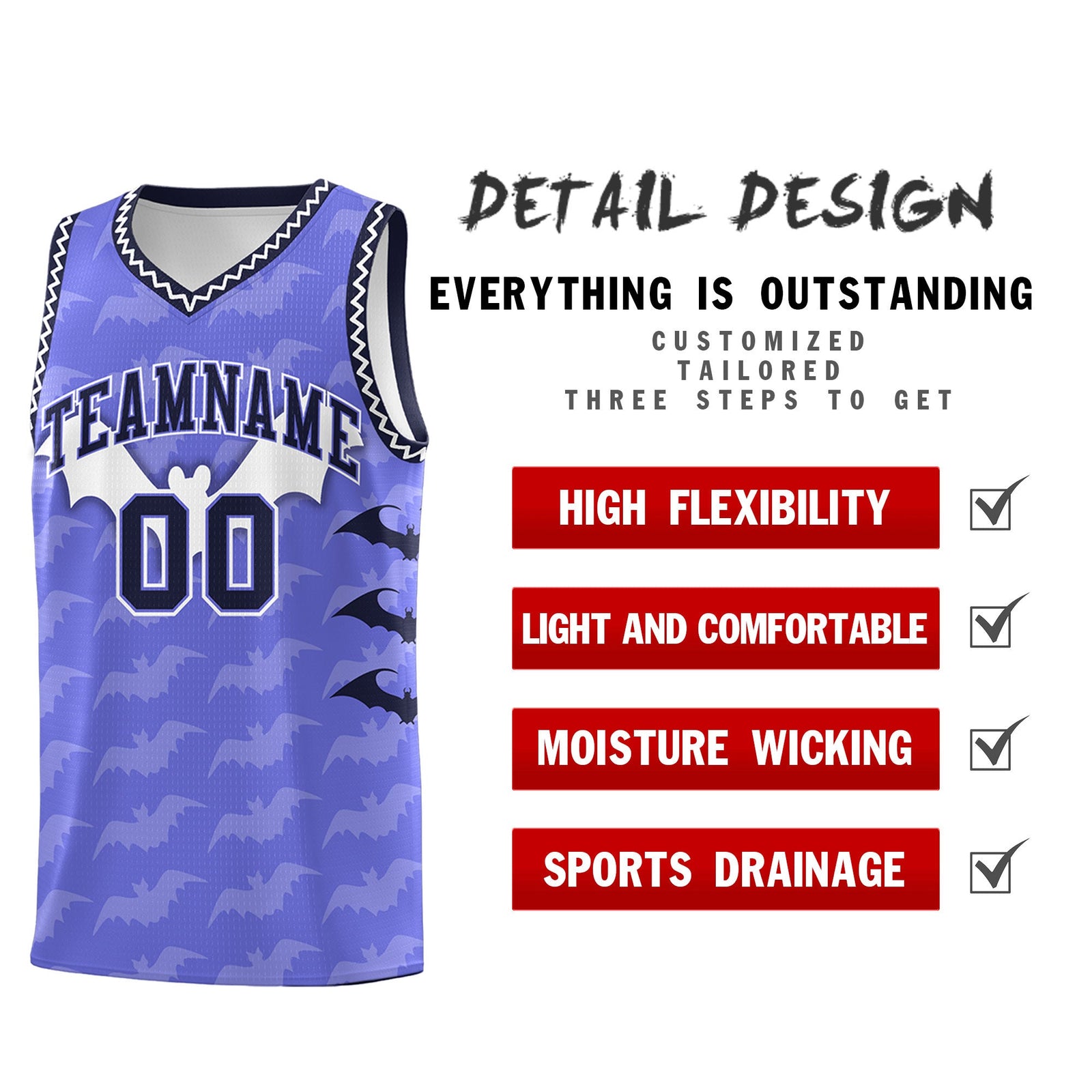 Custom Purple White Bat Pattern Halloween Basketball Jersey | For Men,For Kid,For Youth,Sublimation Printed,Perfect for Training,Perfect for Parties,Add Name and Numbern | KXKSHOP