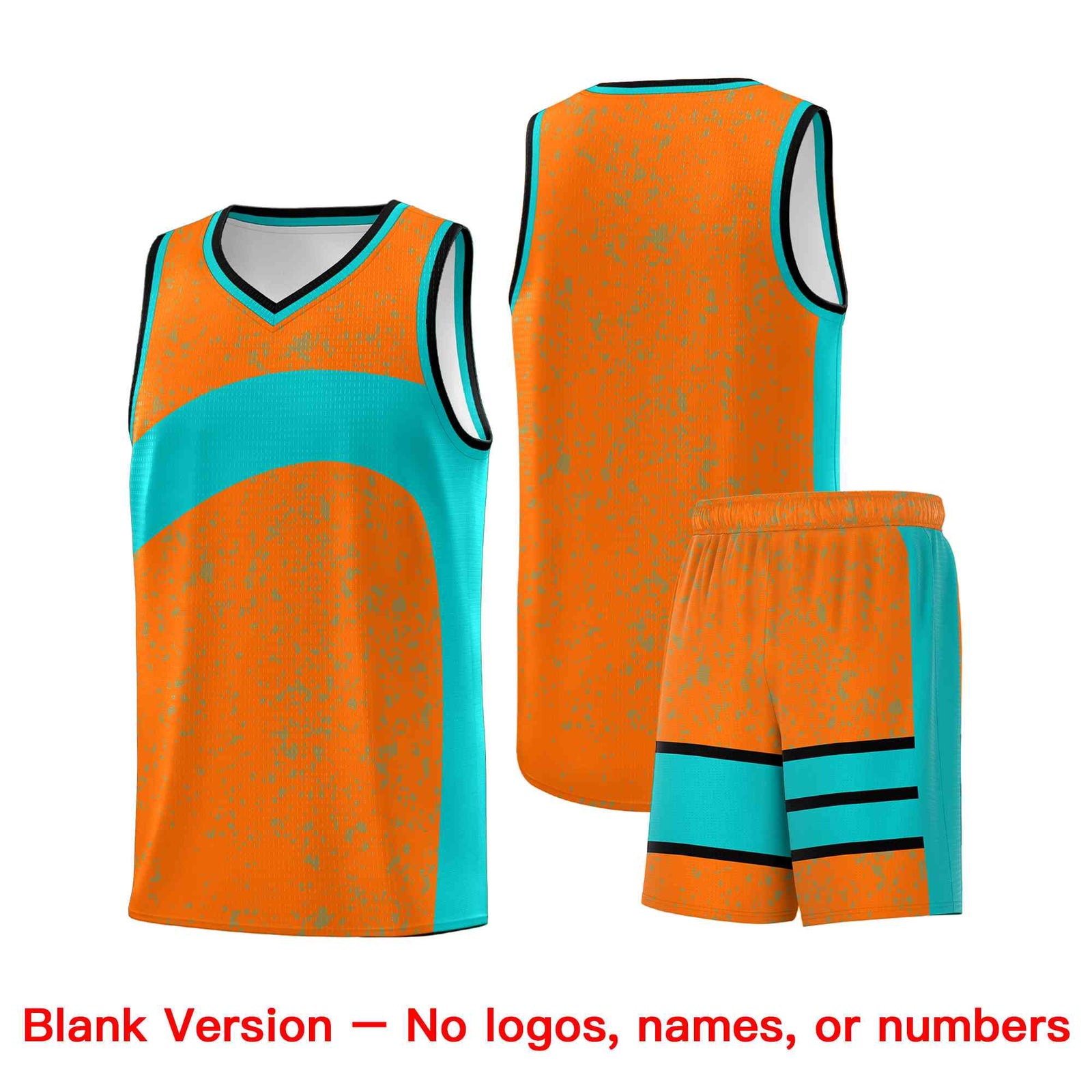Custom Orange Aqua Dot Graffiti Pattern Irregular Team Names Sports Uniform Basketball Jersey| KXKSHOP
