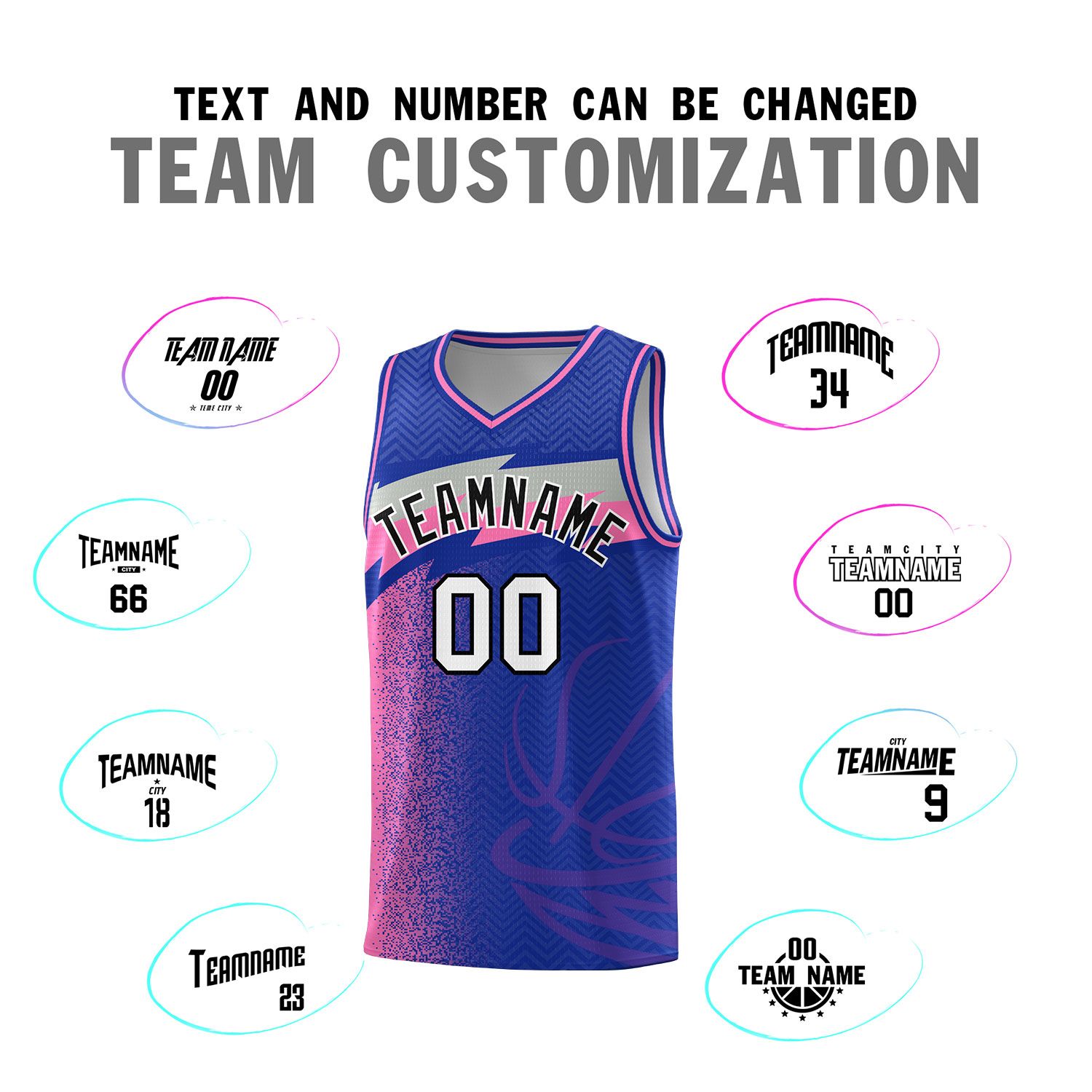 Custom Royal Dot Scatter Graffiti Pattern Sports Uniform Basketball Jersey