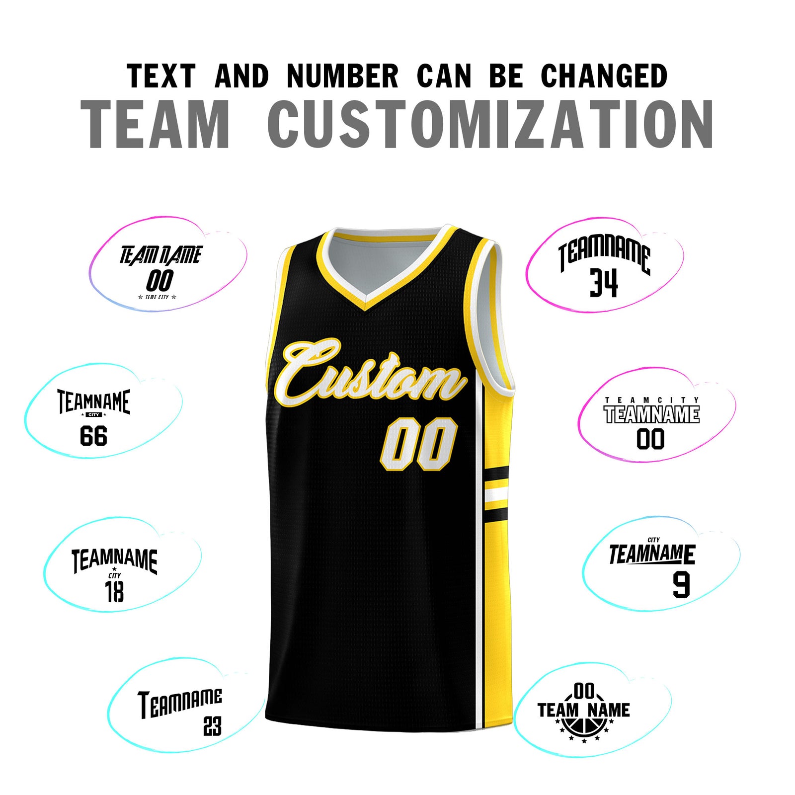 Custom Youth Basketball Jersey - Black Gold Two-Tone Varsity Jersey Set