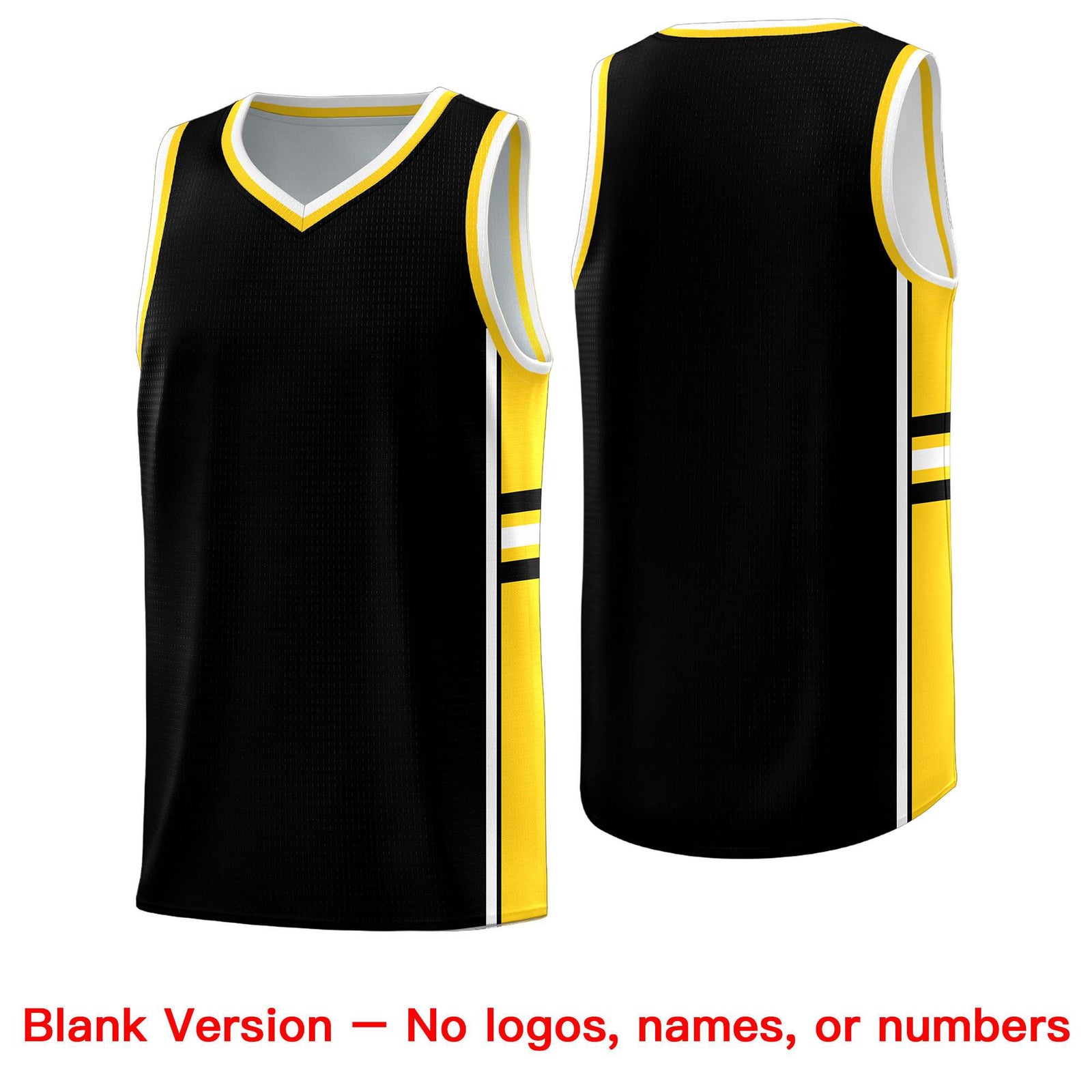 Custom Youth Basketball Jersey - Black Gold Two-Tone Varsity Jersey Set