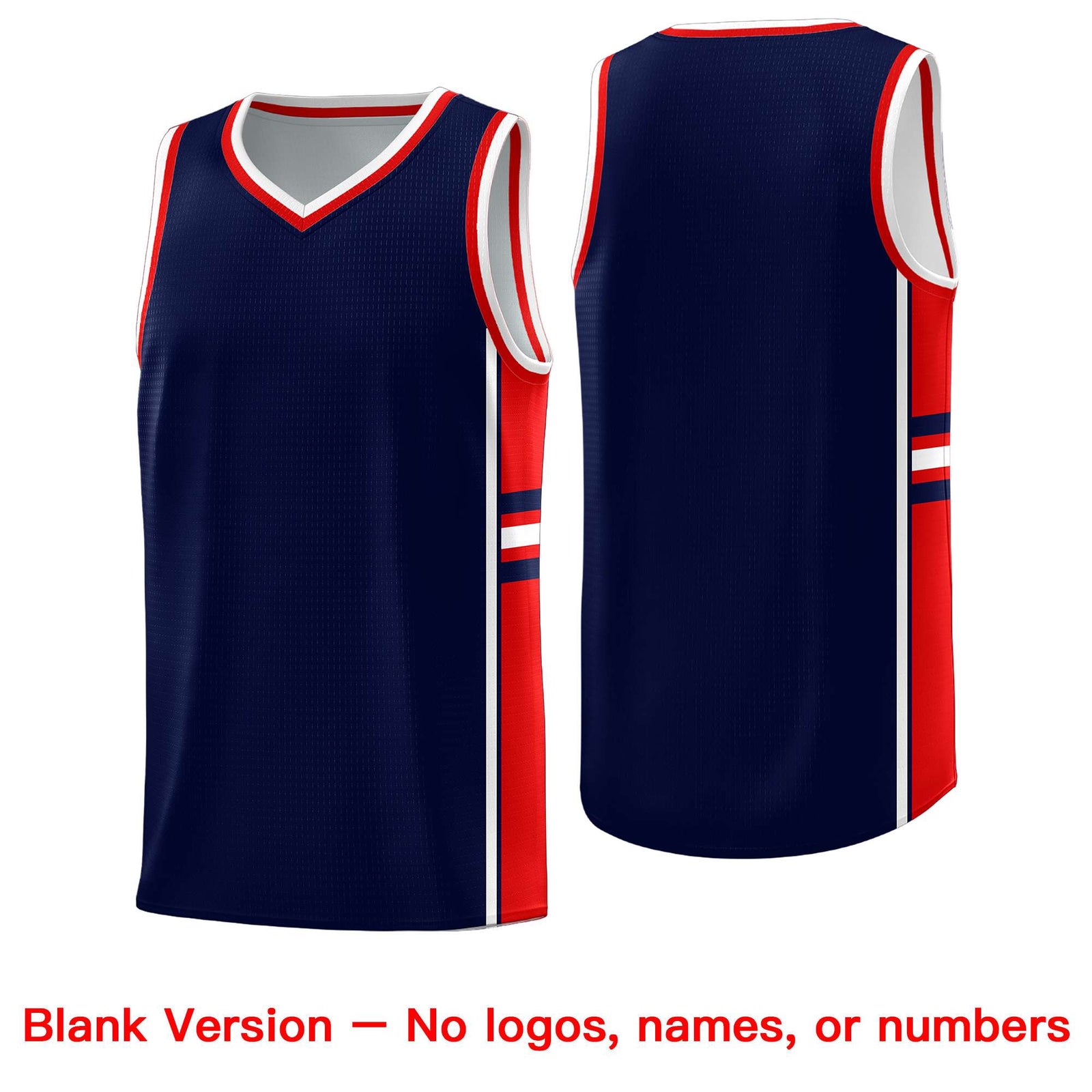 Custom Youth Basketball Jersey - Navy Red Two-Tone Varsity Jersey Set