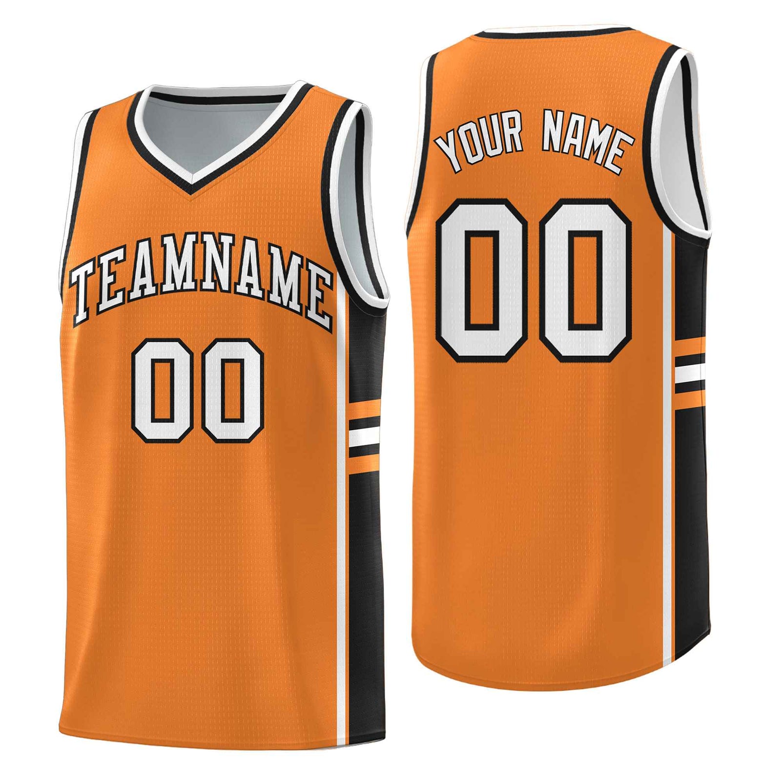 Custom Youth Basketball Jersey - Gold Orange Black Two-Tone Varsity Jersey Set
