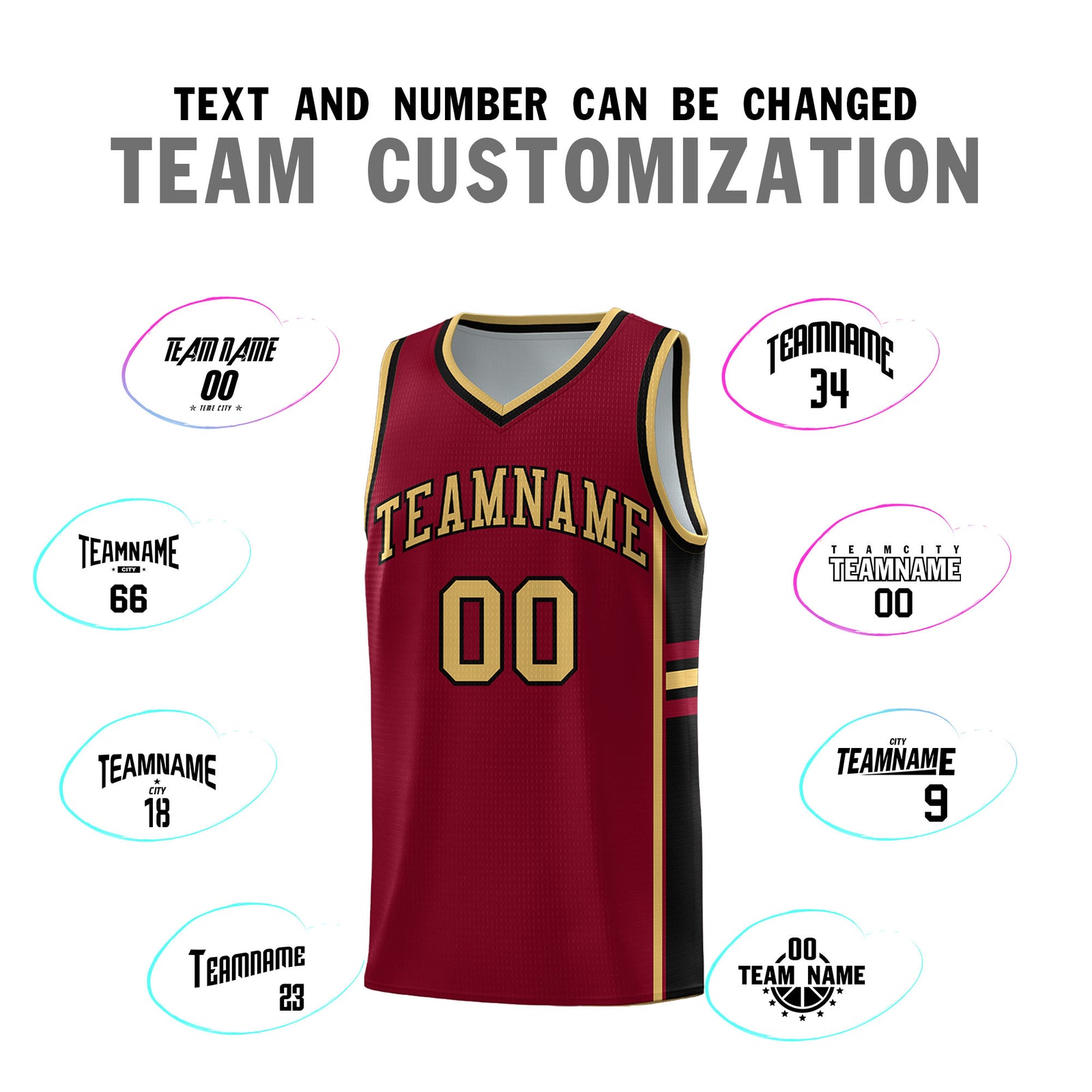 Custom Youth Basketball Jersey - Crimson Black Personalized Varsity Two-Tone Uniform